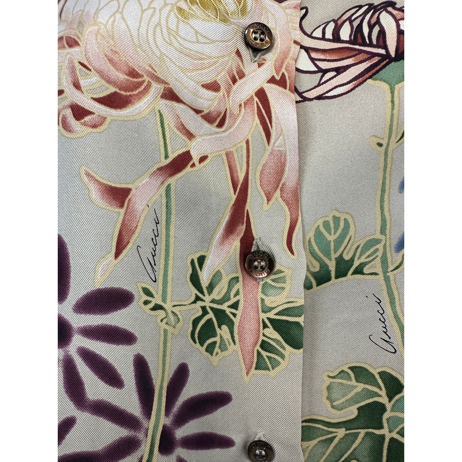 Gucci SS2001 Gucci by Tom Ford Chrysanthemum silk shirt Size M / US 6-8 / IT 42-44 - 11 Thumbnail