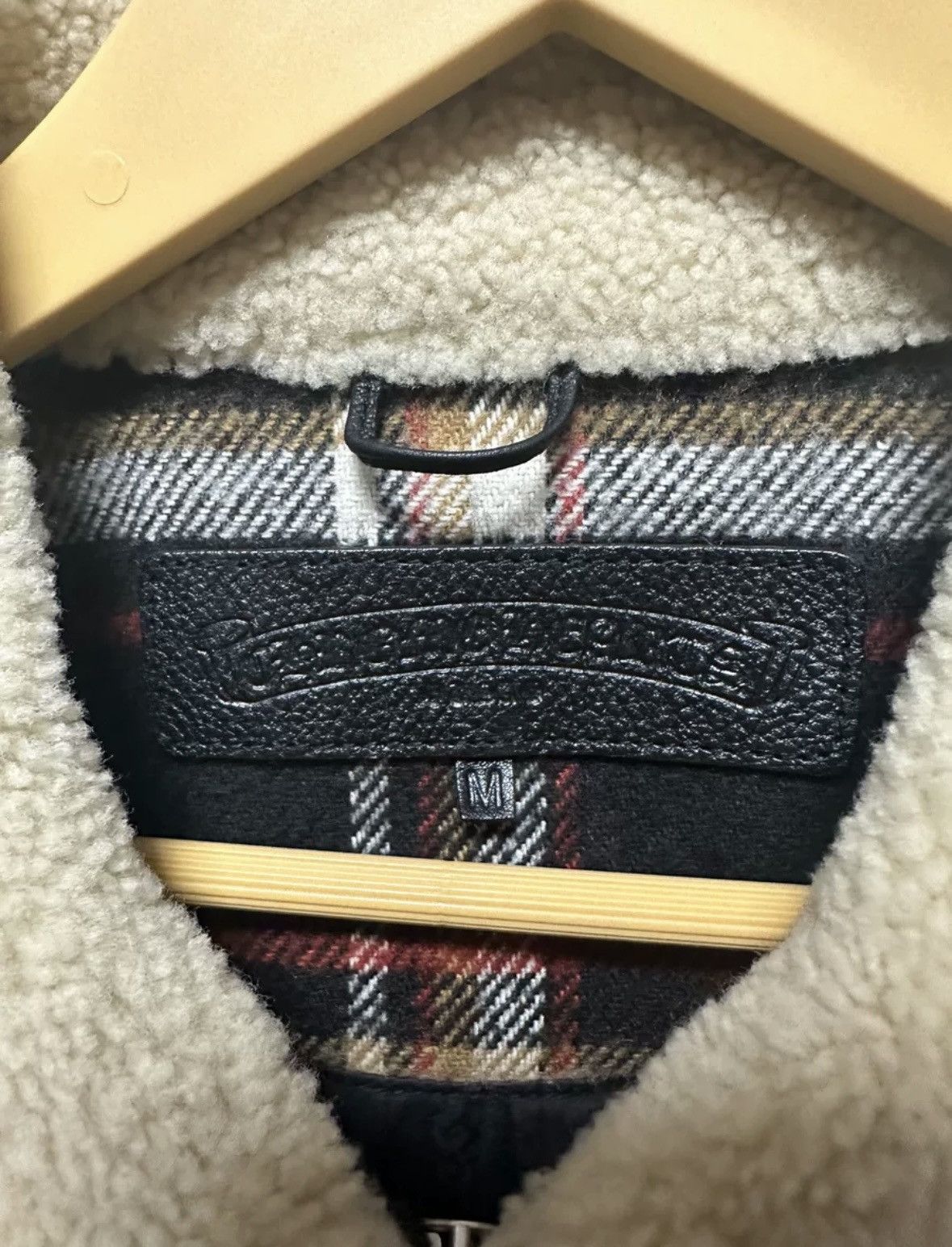 Chrome Hearts Chrome hearts lamb collar plaid jacket Size US M / EU 48-50 / 2 - 3 Thumbnail