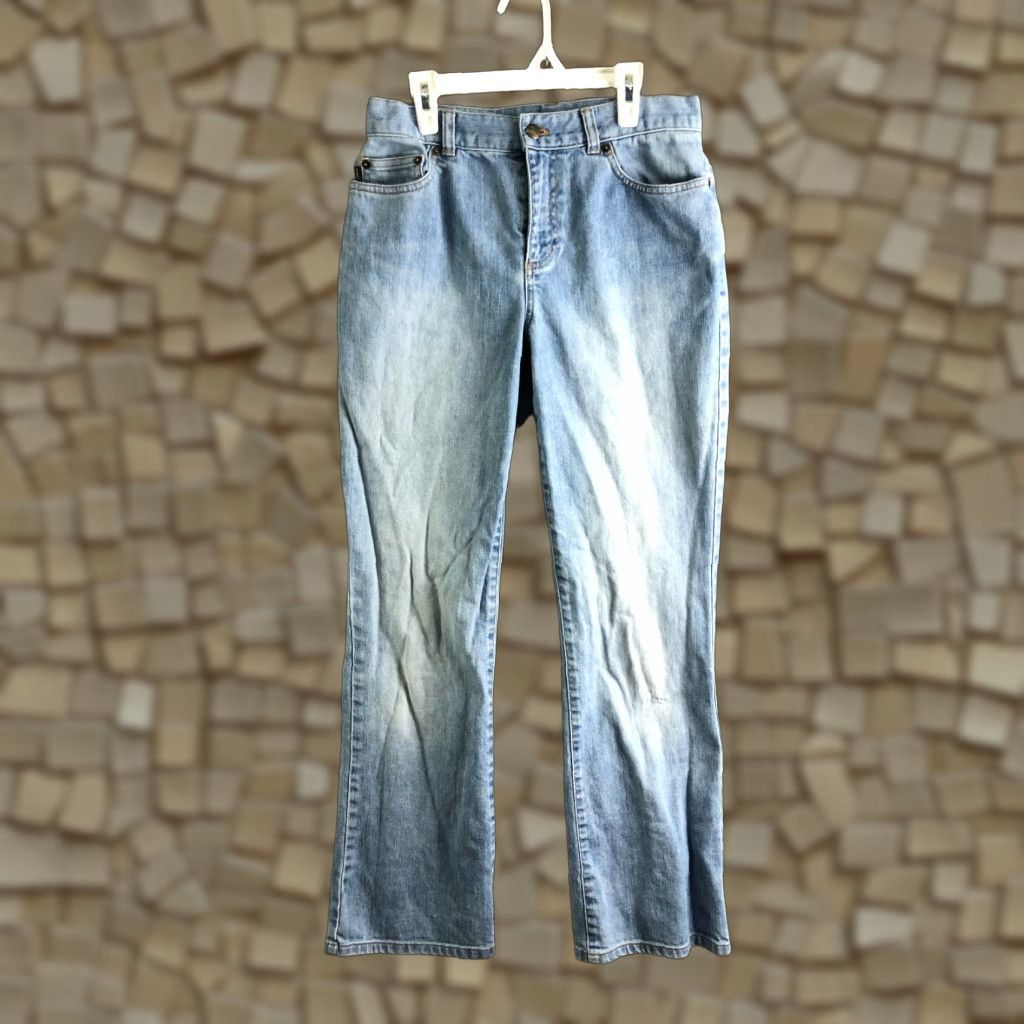 Denime Lauren Jeans Co. Jeans Womens Mid Rise Straight Leg Medium Wash Blue Denim Size 6 Size 28" / US 6 / IT 42 - 1 Thumbnail