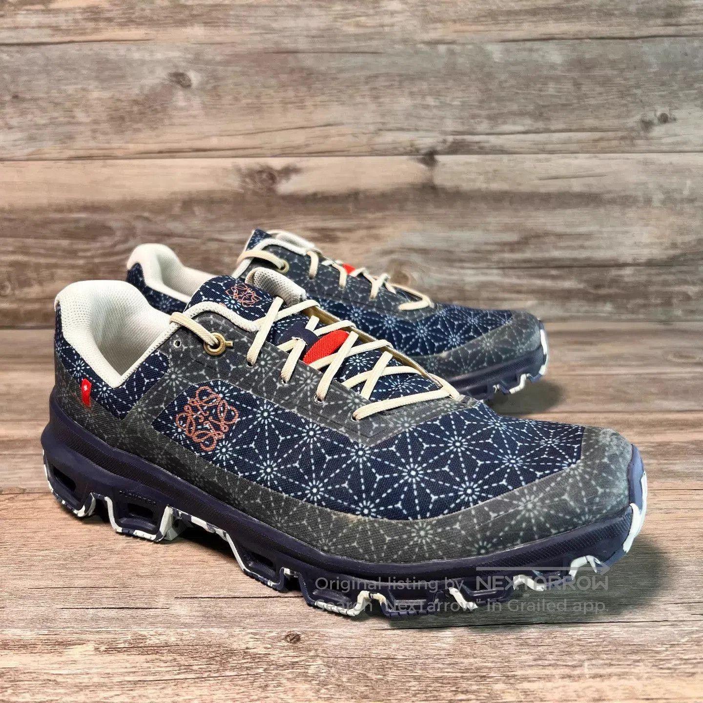 Loewe Blue Patterned Low-Top Sneakers Size 8. Size US 8 / EU 41 - 2 Thumbnail