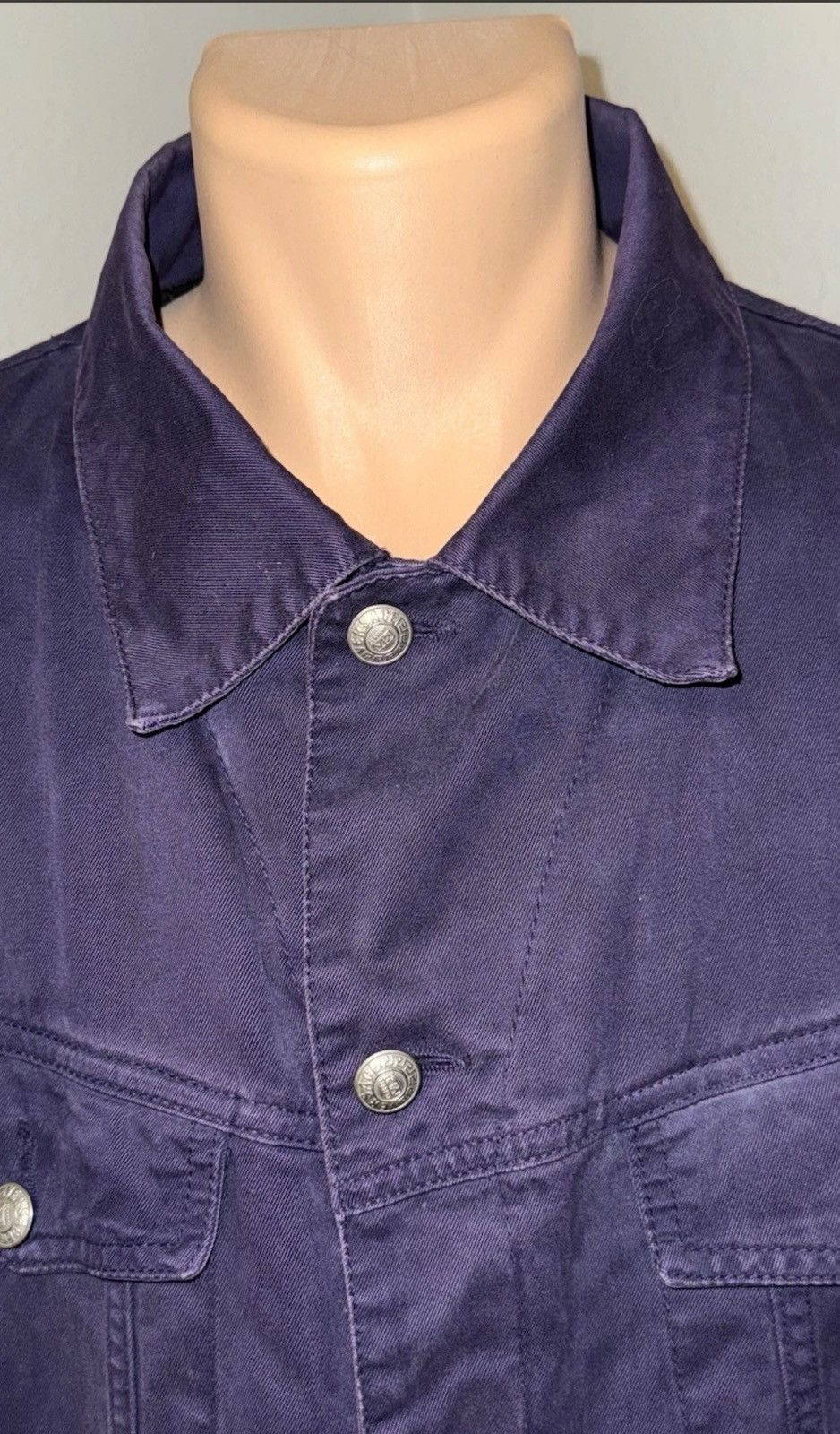Other Versace V2, Purple Rayon Trucker Jacket, XXL 9/10 Size US XXL / EU 58 / 5 - 3 Thumbnail