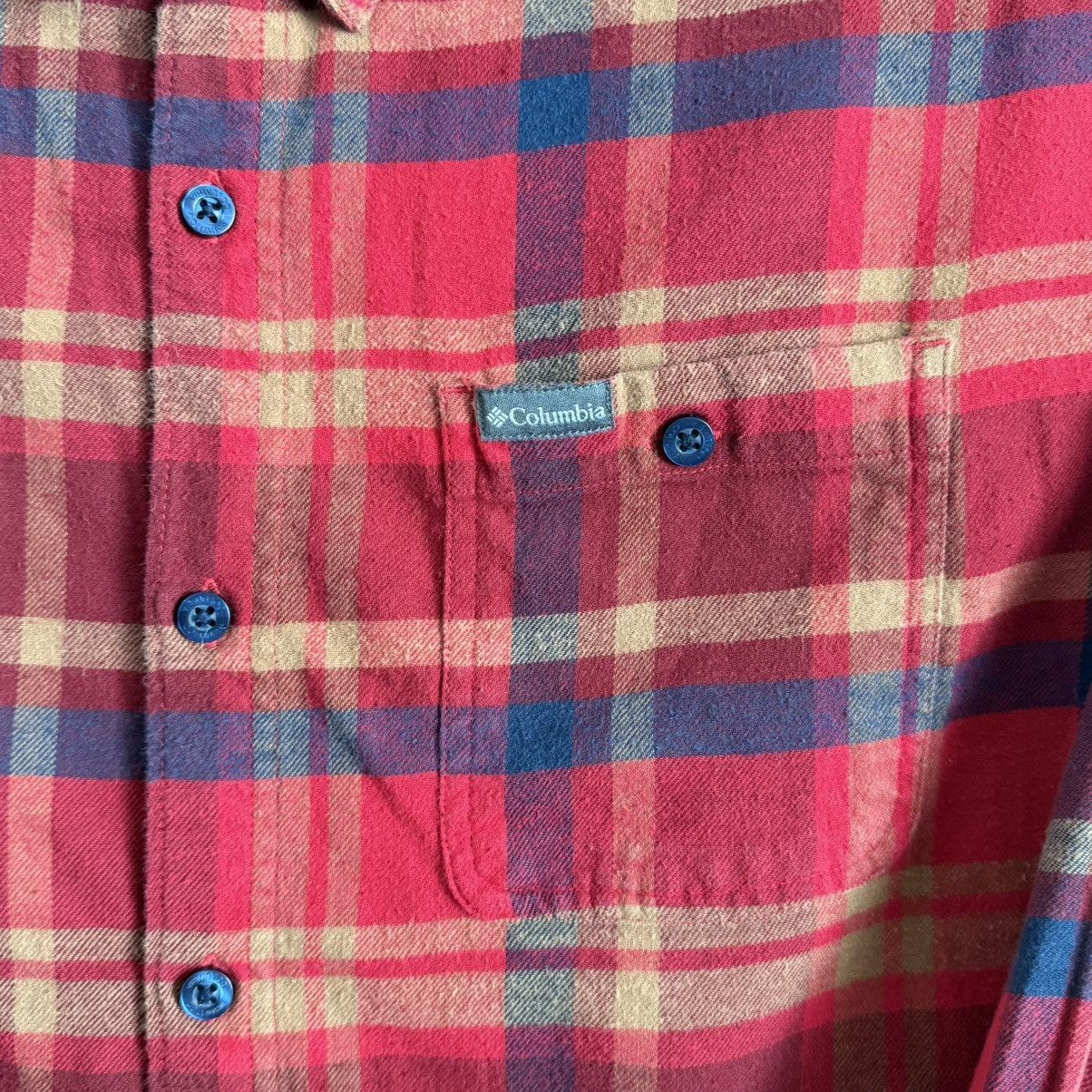 Columbia Columbia Men’s XL Plaid Flannel Shirt Red Long Sleeve Button Size US XL / EU 56 / 4 - 2 Thumbnail