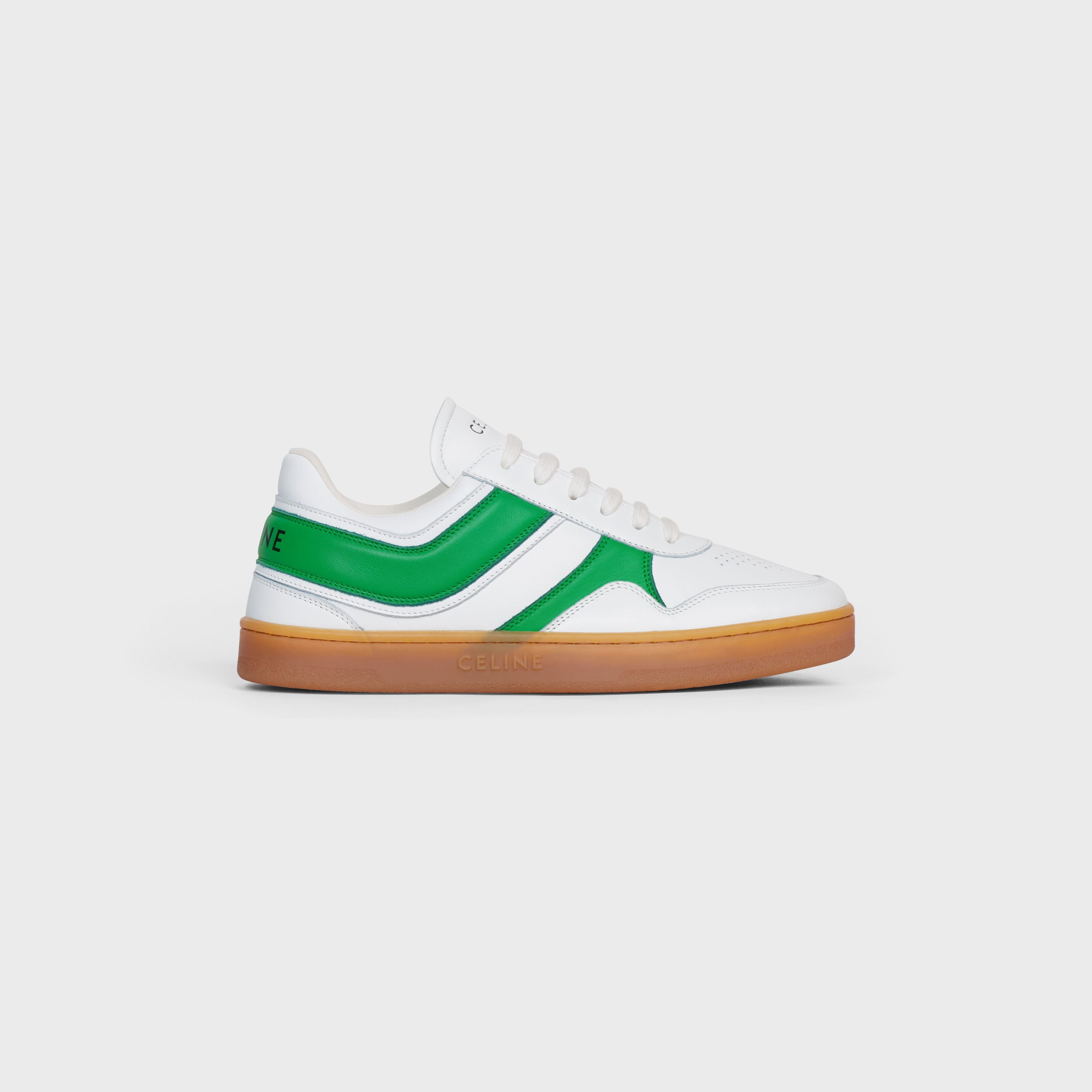 Celine o1bcso1str0724 Low Wave Lace-Up Sneaker Calfskin in White Size US 7 / IT 37 - 1 Thumbnail