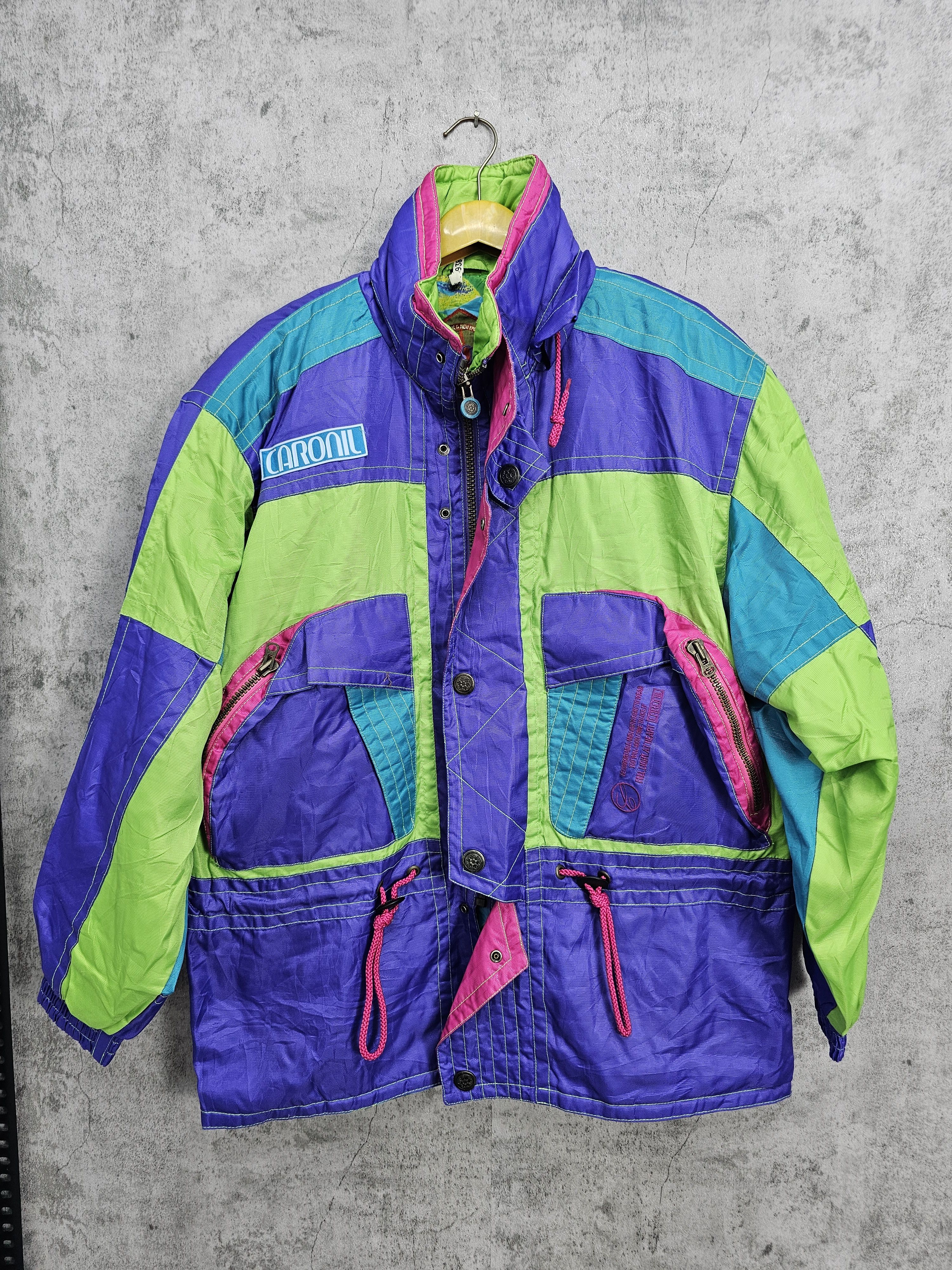 Vintage CORONIL Art Flowers Skiing Ski Jacket J0018