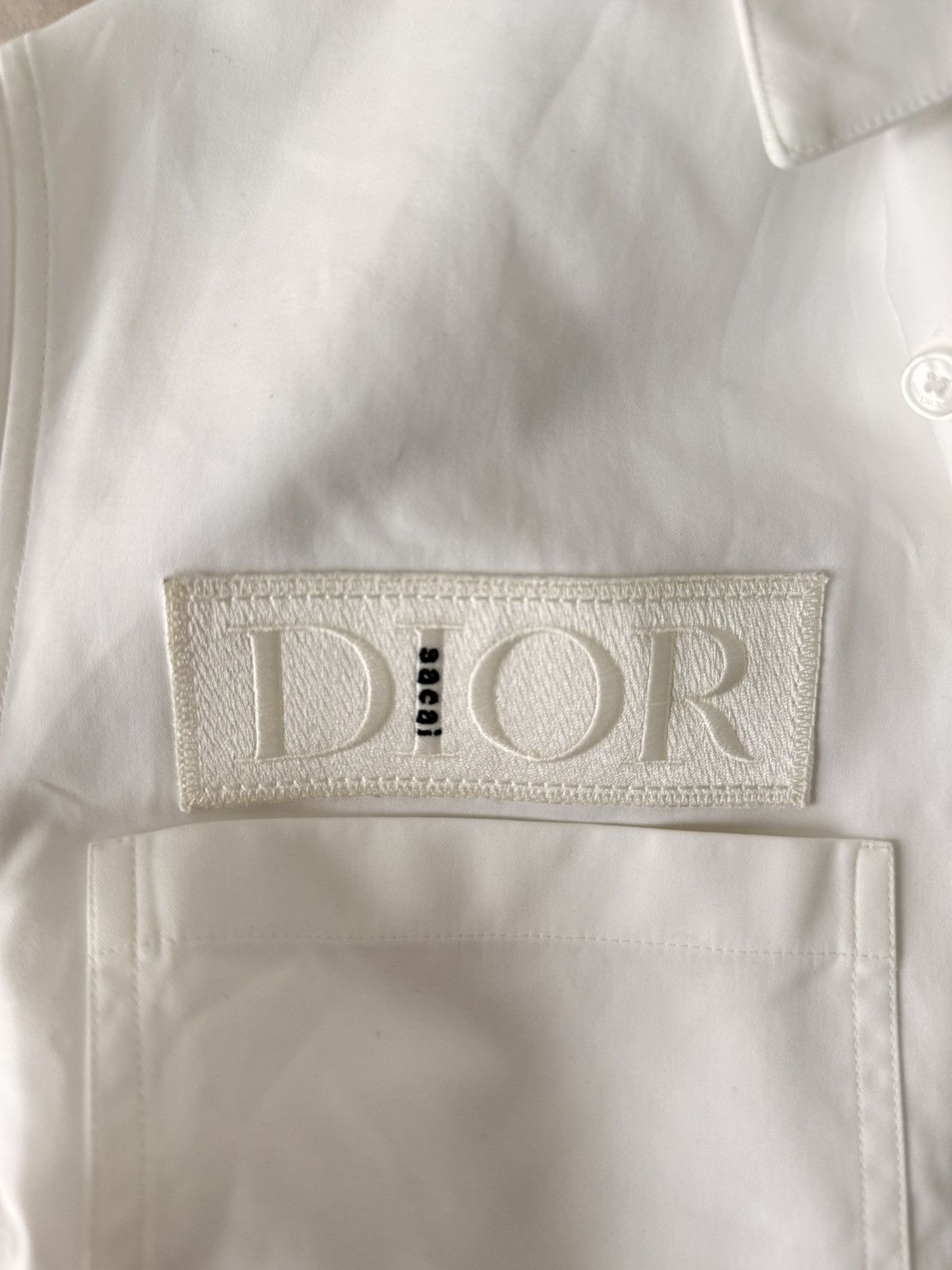 Dior × Sacai Dior x Sacai Button-up Cotton faille shirt Size US S / EU 44-46 / 1 - 2 Thumbnail