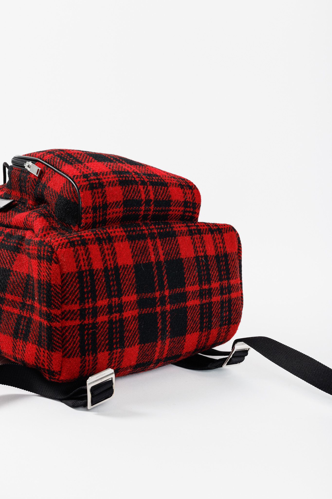 Saint Laurent Paris Saint Laurent AW/14 Tartan Wool YSL Hunting Rucksack Size ONE SIZE - 5 Thumbnail