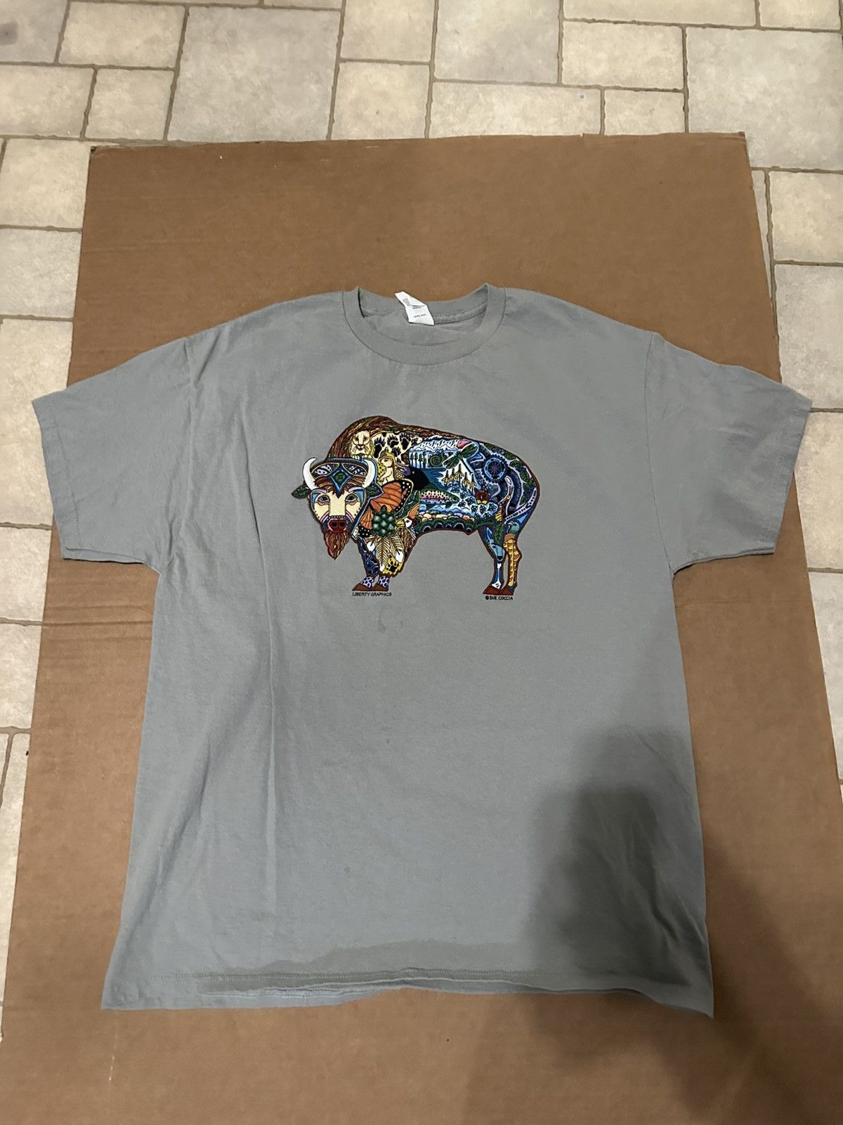 Vintage Liberty graphics Silver Gate Montana shirt Size US L / EU 52-54 / 3 - 1 Thumbnail