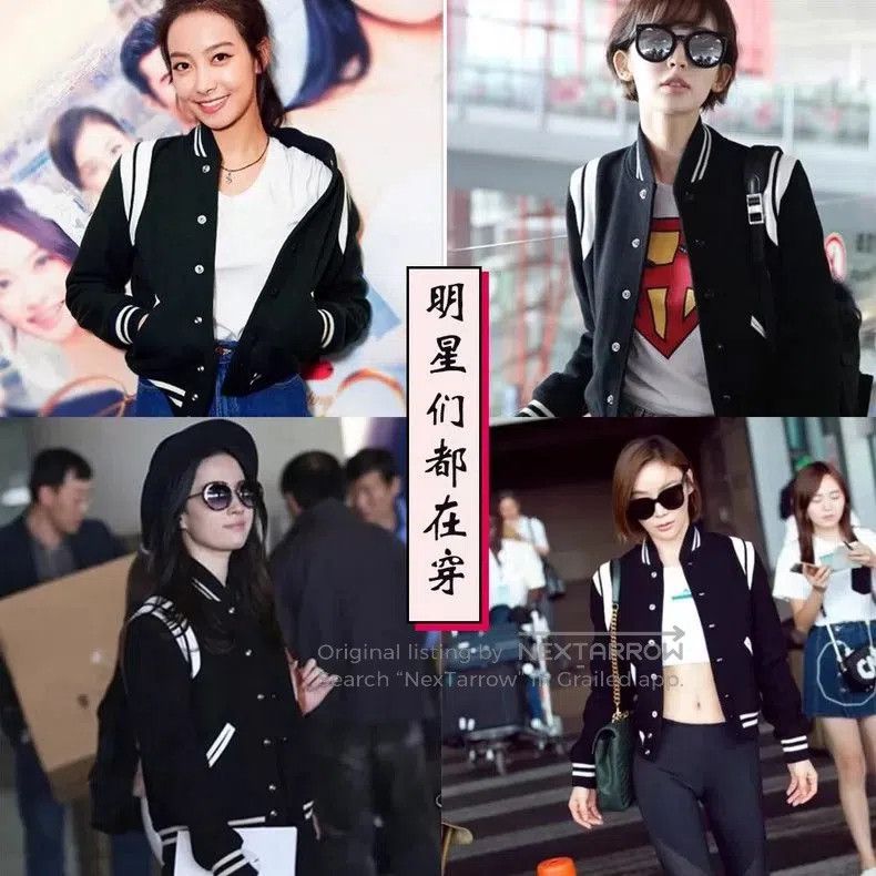Yves Saint Laurent YSL Wool Leather Sleeve Varsity Jacket. Size US M / EU 48-50 / 2 - 6 Thumbnail