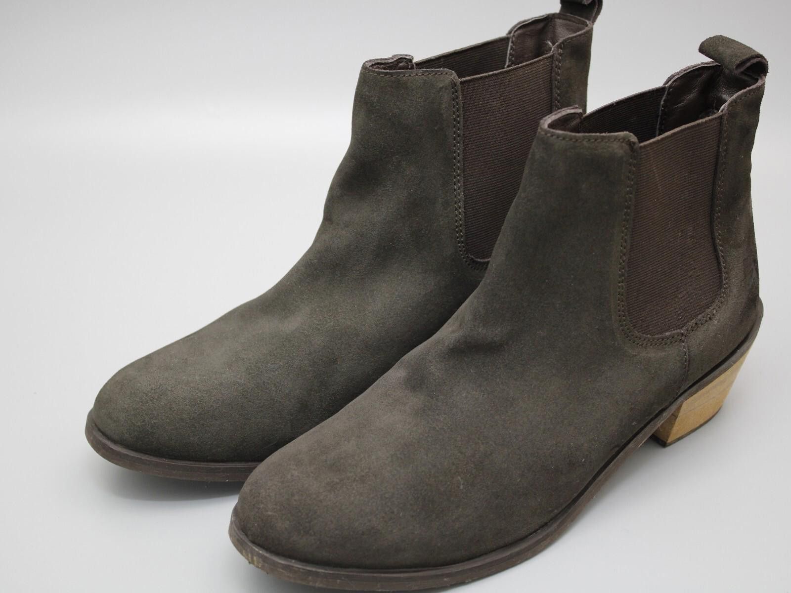 Designer BRAKEBURN Women Chelsea Boots Size 7 Brown Suede Leather Size US 9 / IT 39 - 1 Thumbnail
