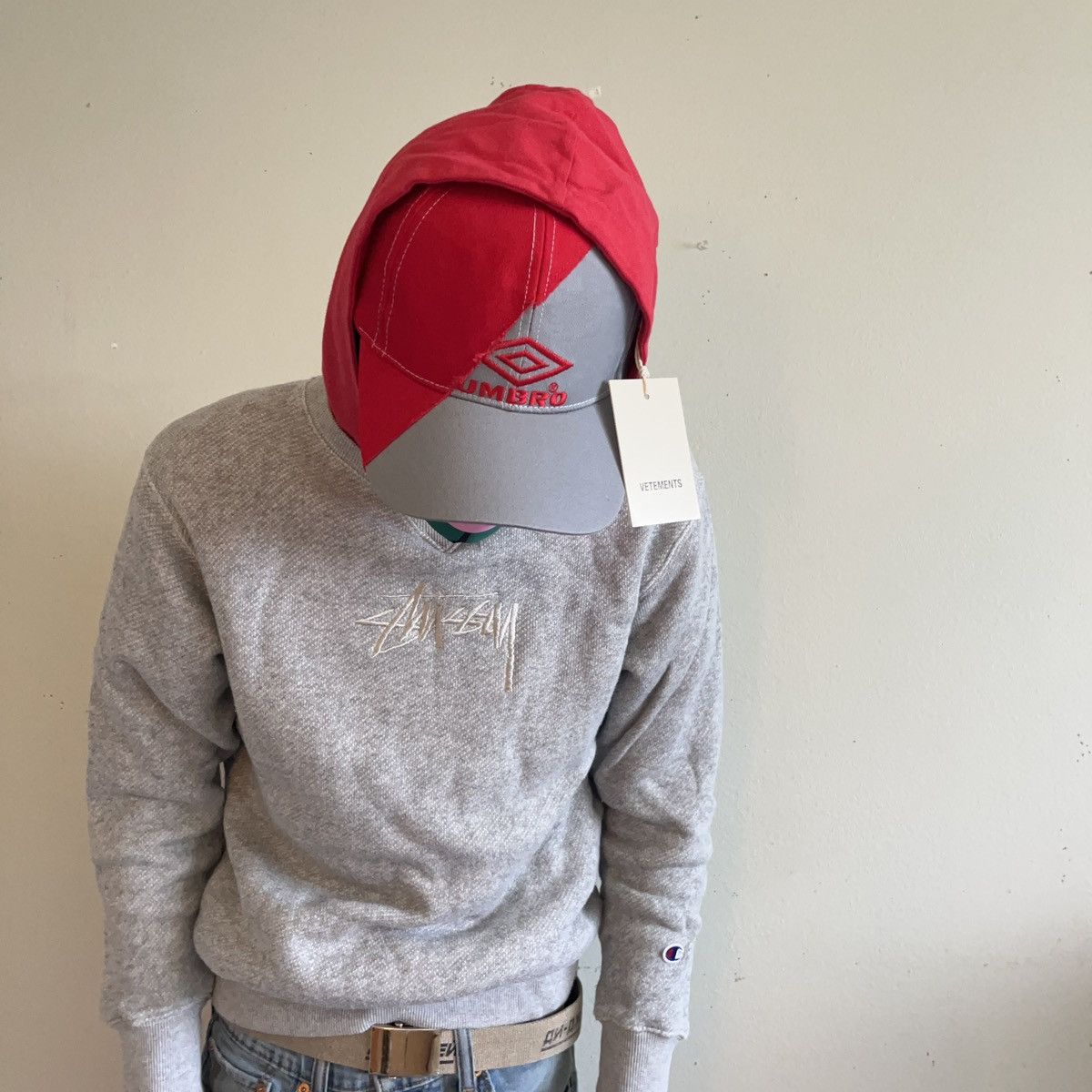 Champion × Stussy Tonal Embroidered Logo Crew Size US S / EU 44-46 / 1 - 7 Thumbnail