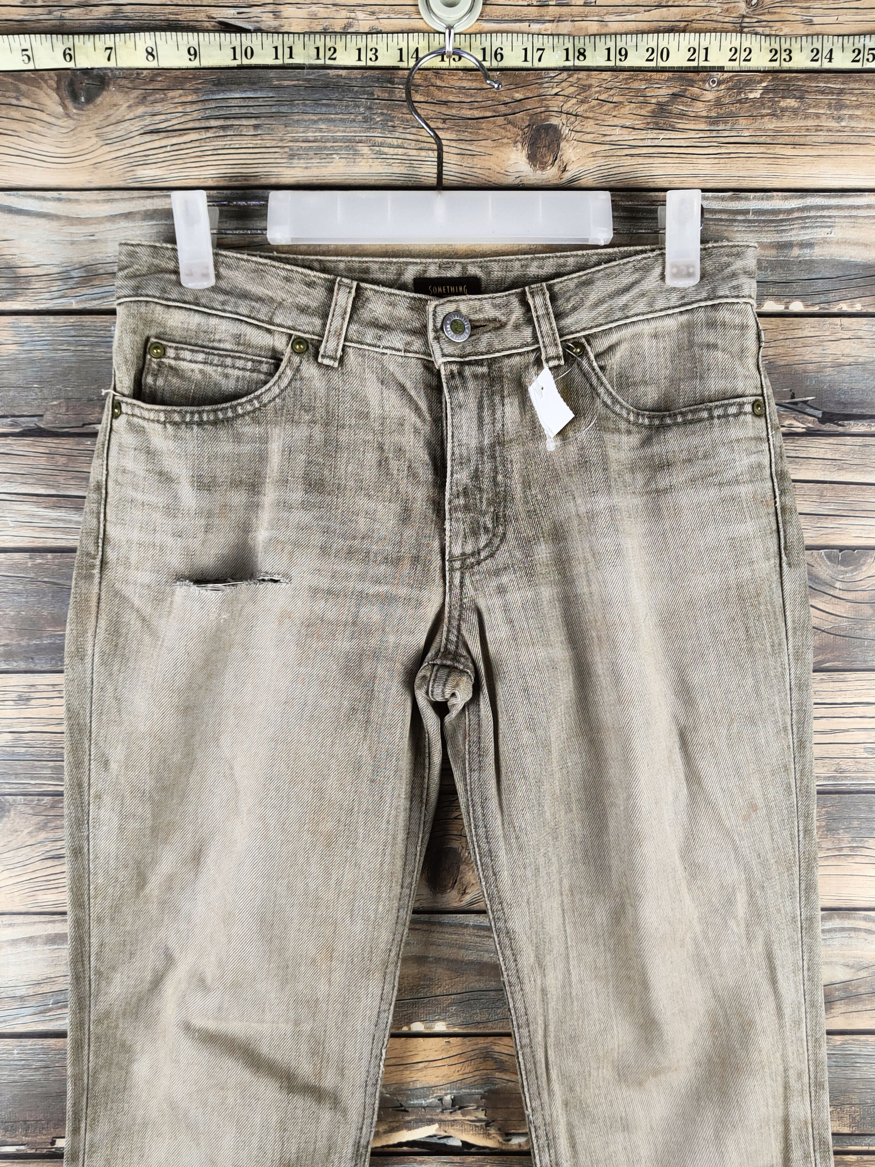 Edwin DL Edwin Dark Gray Distressed Ripped Jeans #46-629 Size 29" - 2 Thumbnail