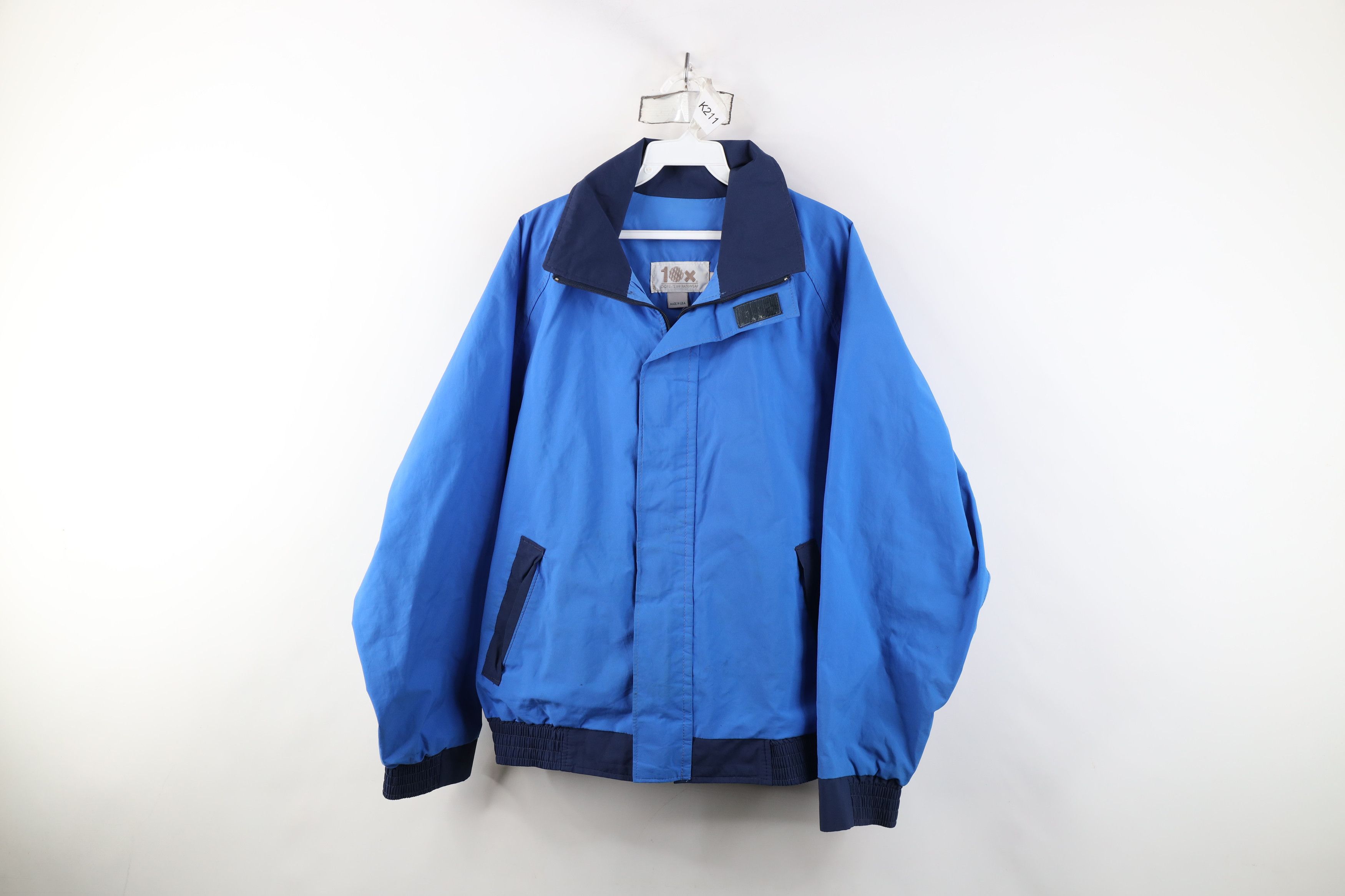 Goretex Vintage 90s Streetwear Goretex Rain Bomber Jacket Blue USA Size US M / EU 48-50 / 2 - 1 Thumbnail