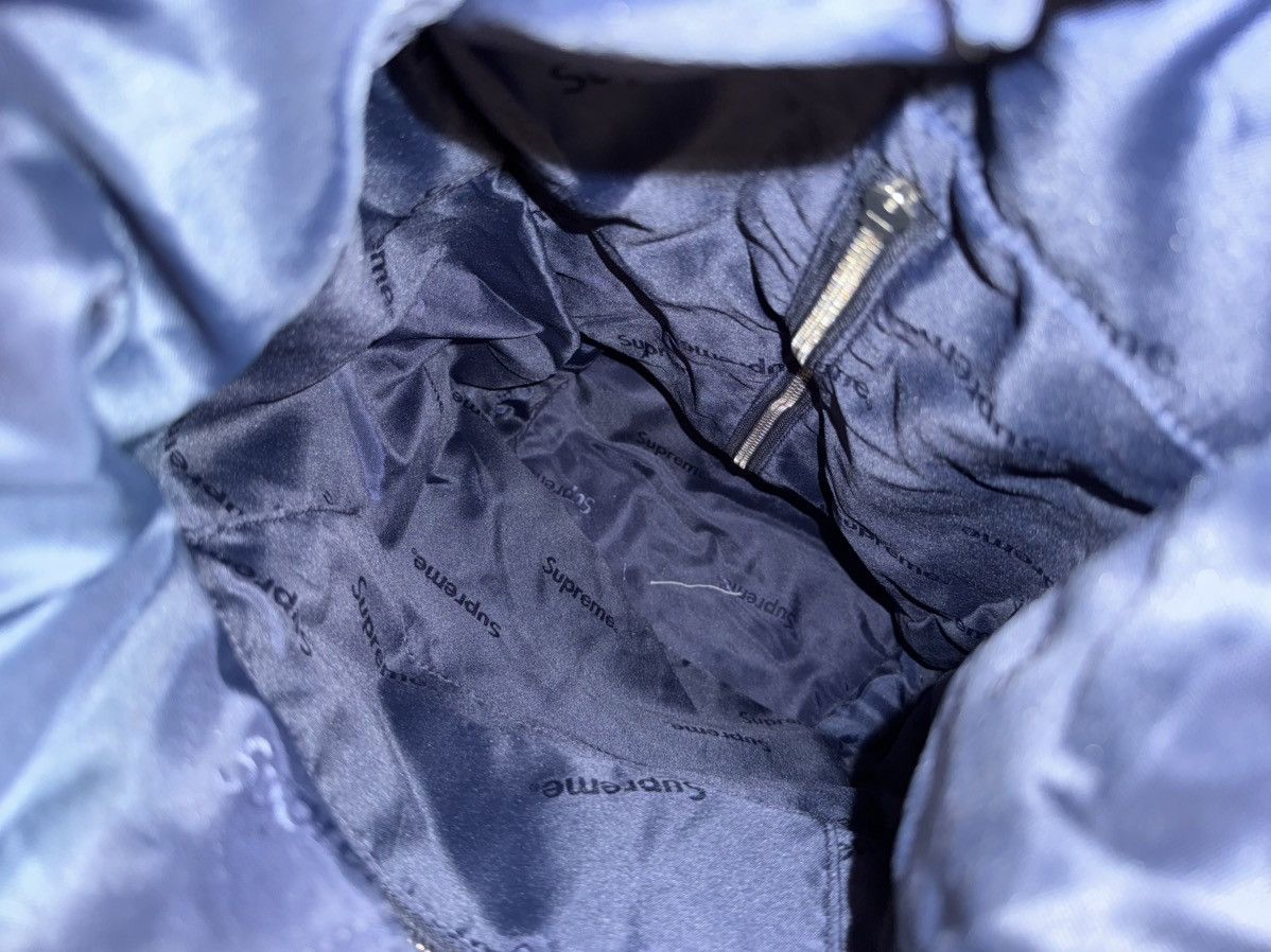 Supreme Supreme SS22 Fat Tip Jacquard Denim Backpack Blue Rucksack Size ONE SIZE - 5 Thumbnail