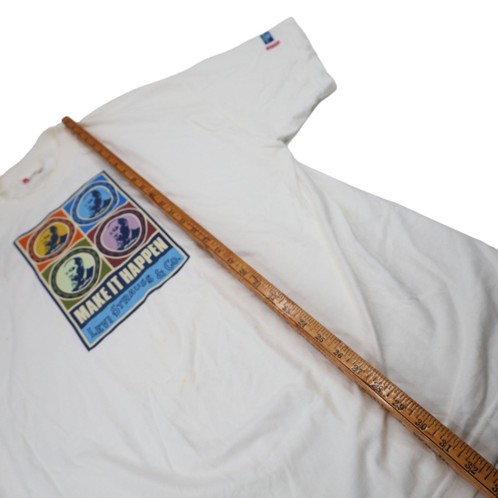 Levi's × Vintage Vintage Y2k Levis Red Tab "Make it Happen" Graphic T Shirt Size US XXL / EU 58 / 5 - 9 Thumbnail