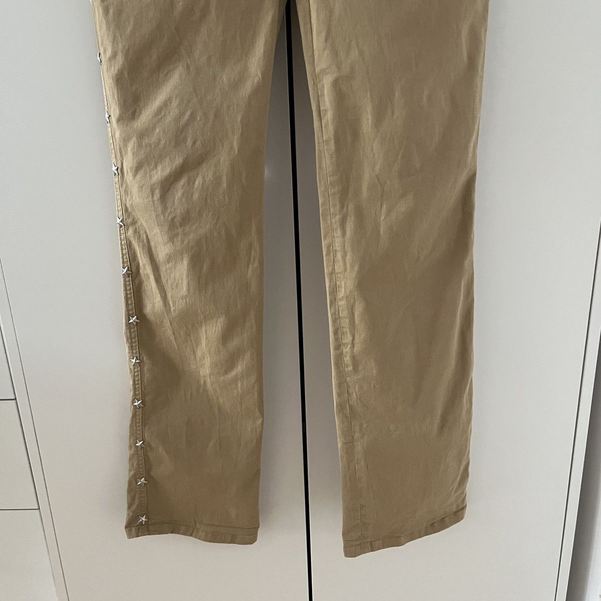 Love Moschino Moschino Jeans Donna Beige Stars Pants Streetwear Y2K Italy Size 32" / US 10 / IT 46 - 3 Thumbnail