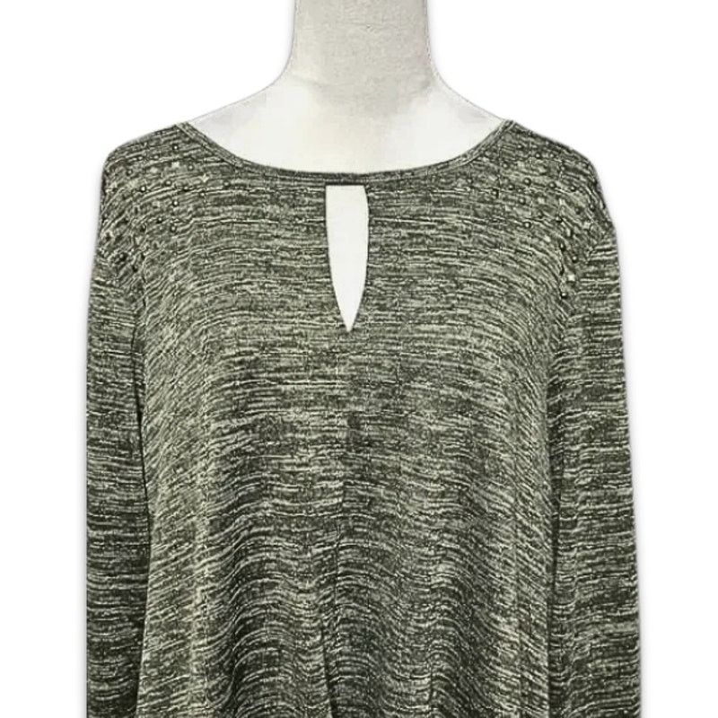 Other NY Collection Top Twist Front Keyhole Neckline Green 2X NWT Size XXL / US 16-18 / IT 52-54 - 3 Thumbnail
