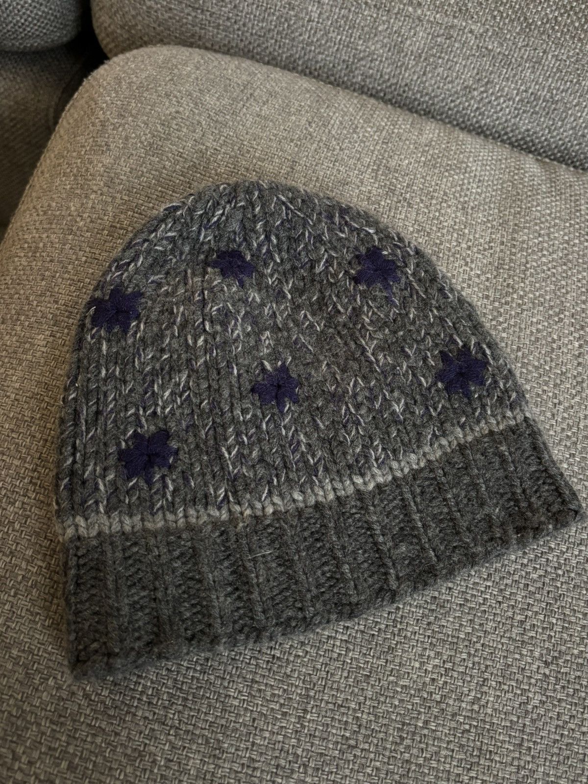 Brunello Cucinelli Brunello Cucinelli Gray 100% Cashmere Beanie Size ONE SIZE - 2 Thumbnail