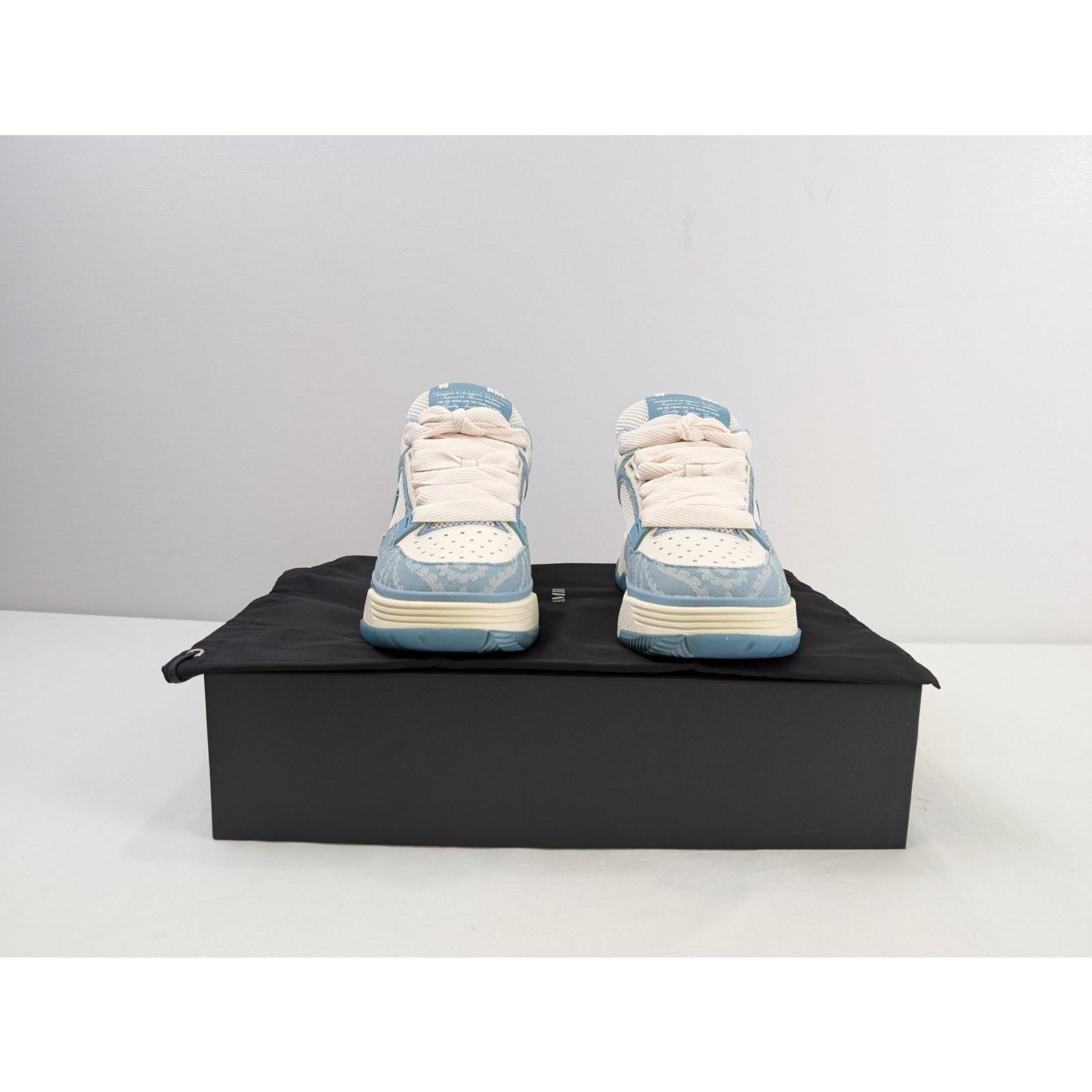 Amiri o1rshd1 Bandana Denim MA-1 Sneakers in Dusty Blue Size US 11 / EU 44 - 13 Thumbnail