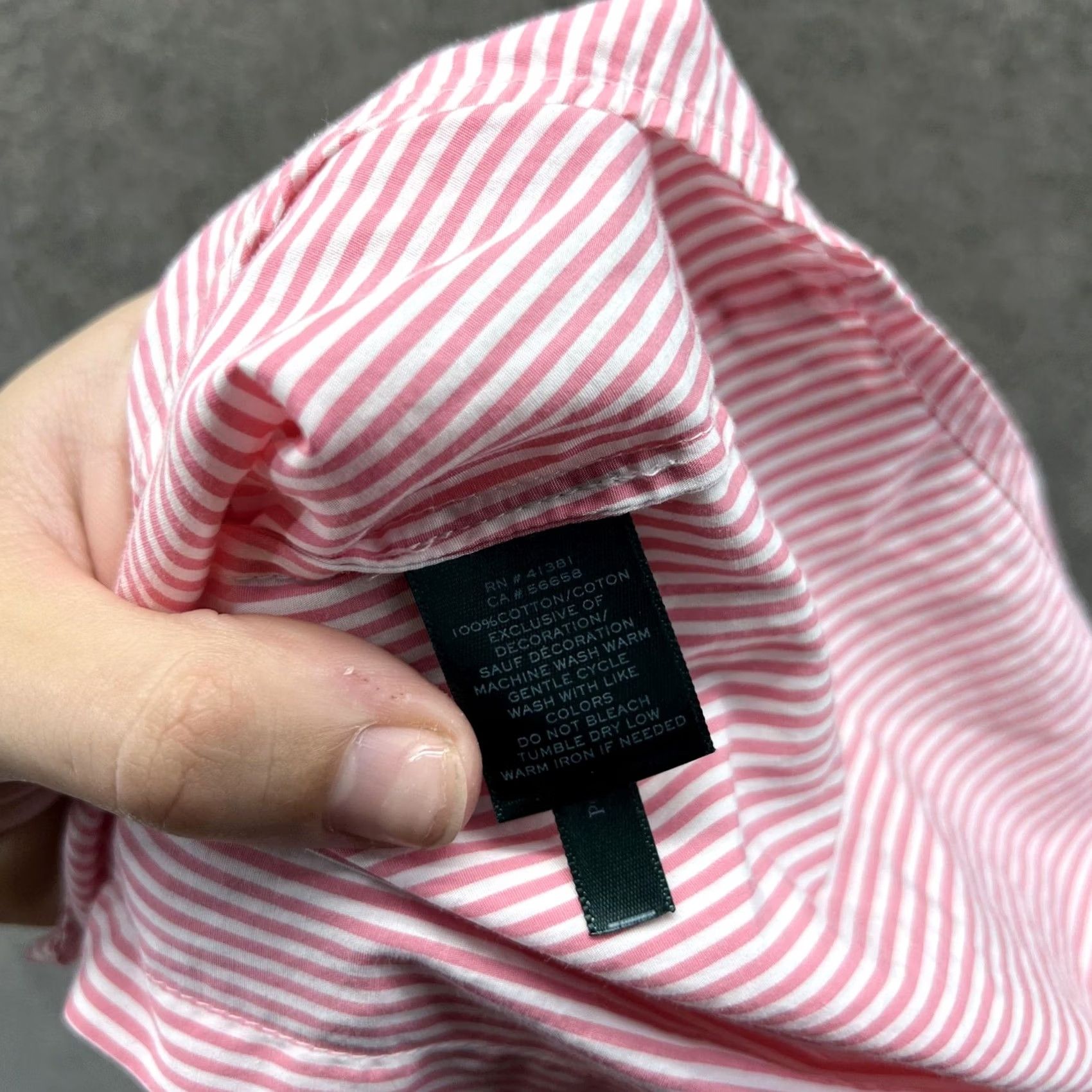 Ralph Lauren Lauren Ralph Lauren Shirt Womens XL Pink Stripe Button Front Long Sleeve Top Size XL / US 12-14 / IT 48-50 - 3 Thumbnail