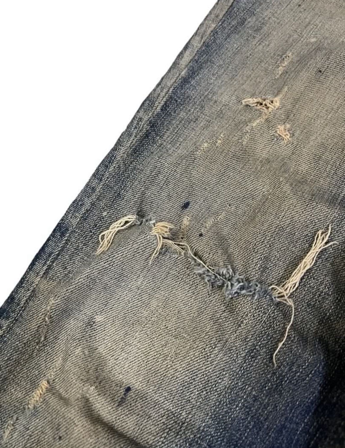 Lounge Lizard Japanese Brand Lounge Lizard Distressed Denim Size US 31 - 7 Thumbnail