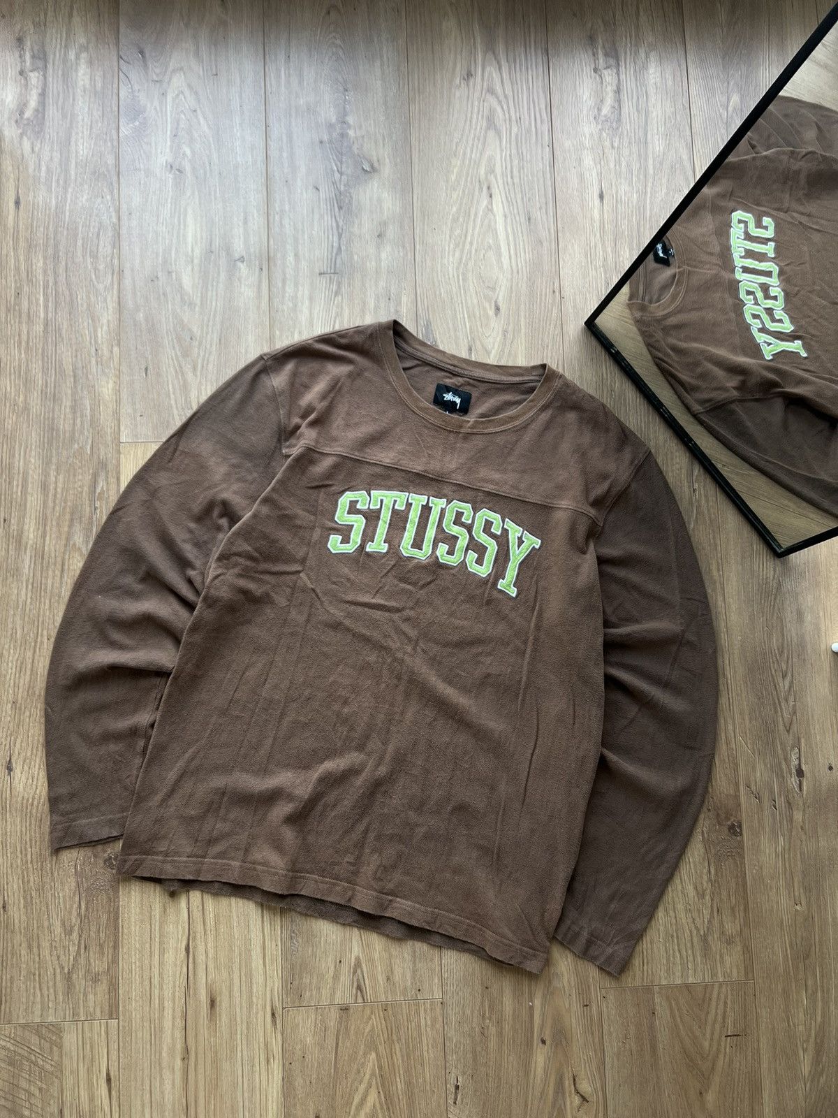 Stussy 00’s STUSSY SPELLOUT Y2K CREWNECK BIG LOGO LONGSLEEVE Size US L / EU 52-54 / 3 - 1 Thumbnail
