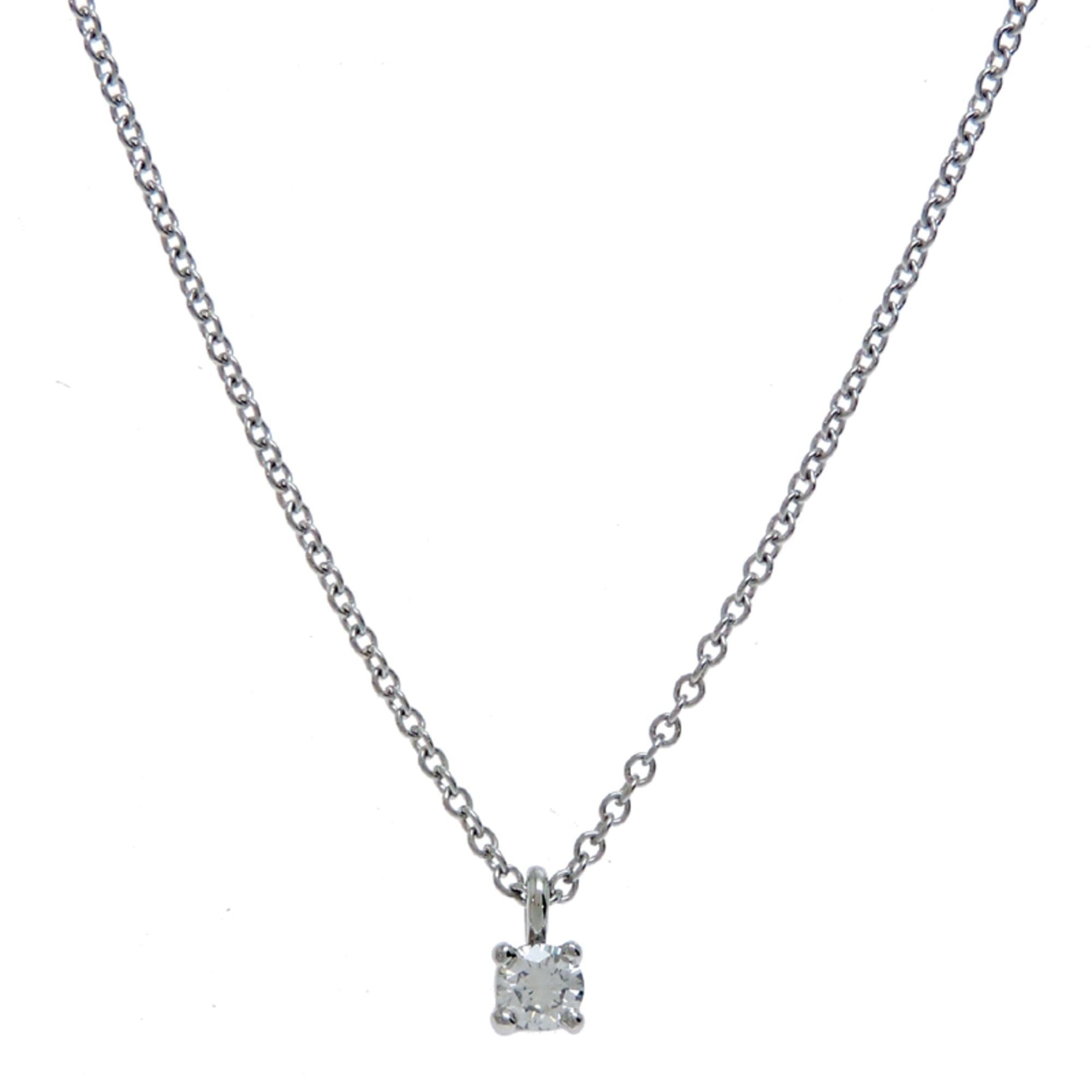 Tiffany & Co. Tiffany & Co. Solitaire Diamond Necklace for Women, Platinum 950 Size ONE SIZE - 1 Thumbnail