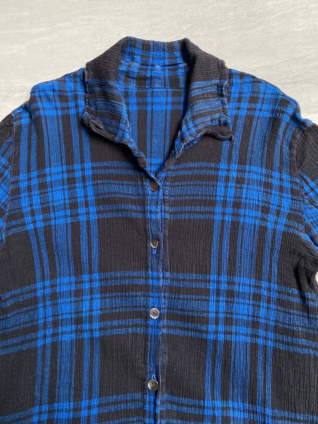 Issey Miyake × Tsumori Chisato TSUMORI CHISATO Plaid Wrinkle Meringue Pleats Shirt Size US XS / EU 42 / 0 - 3 Thumbnail