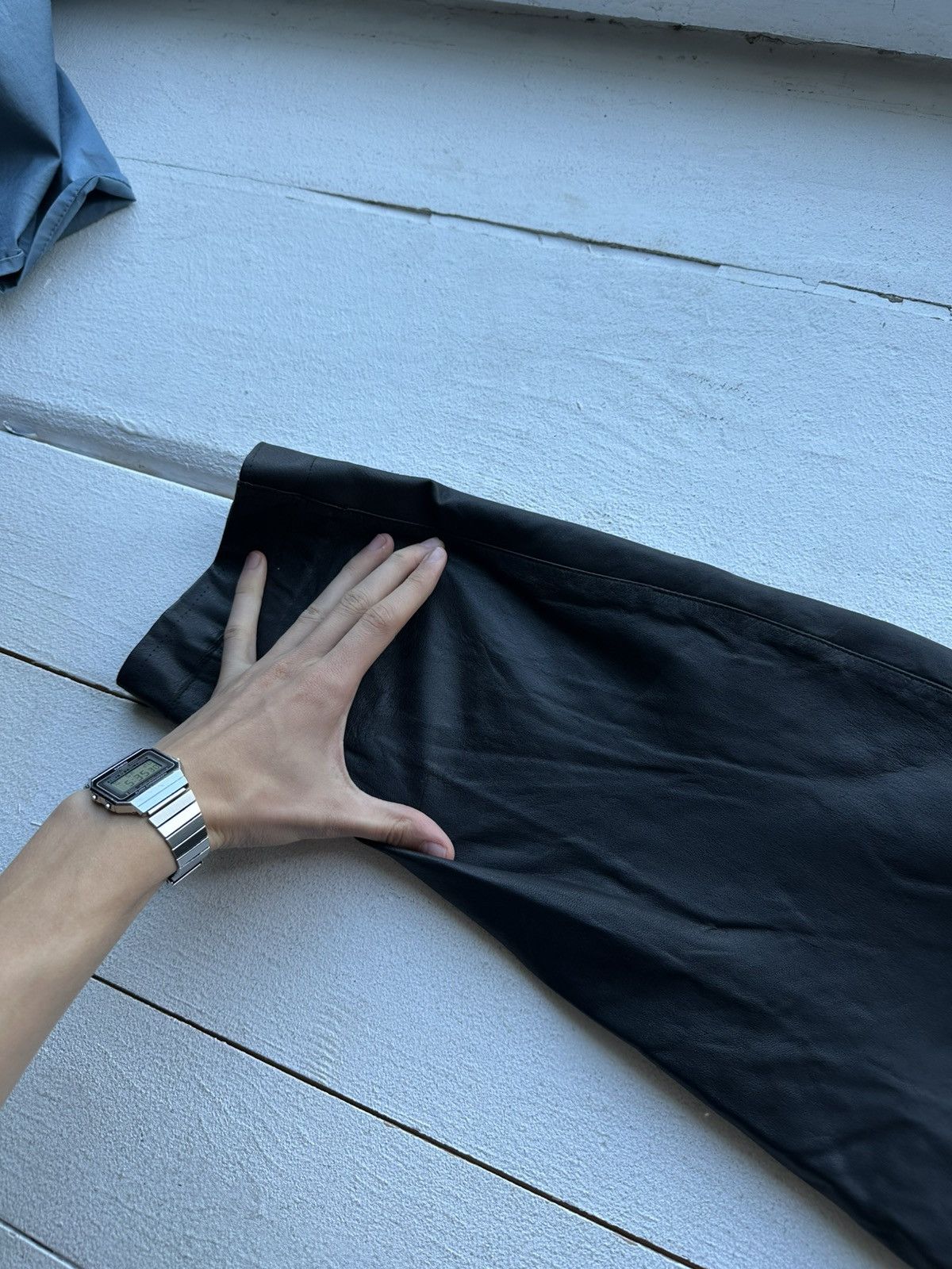 Leather 🚨Vintage leather pants motorcycles Black LUXURY Y2K Size 26" / US 2 / IT 38 - 14 Thumbnail