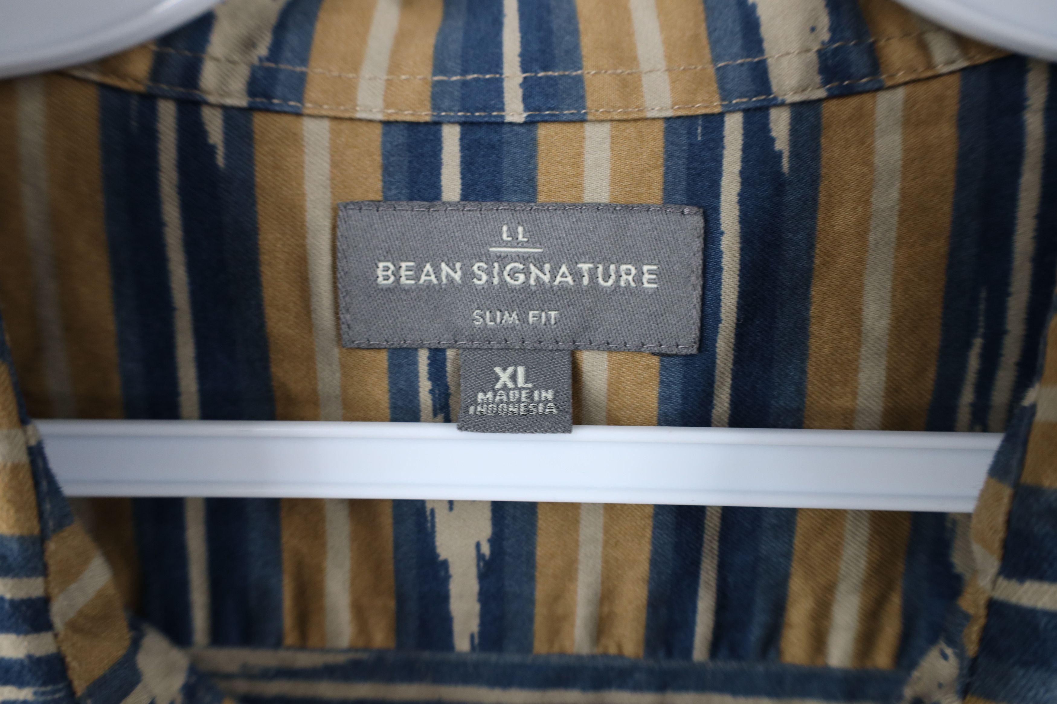 L.L. Bean × Vintage Vintage Y2K LL Bean Striped Collared Button Shirt Size US XL / EU 56 / 4 - 6 Thumbnail