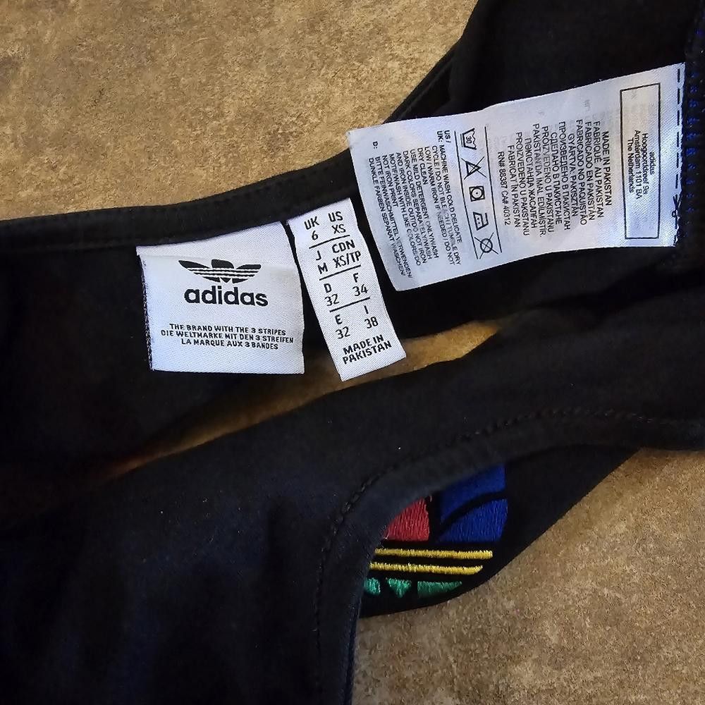 Adidas Black Trefoil 3 Striped Adidas Sport Bra Size ONE SIZE - 3 Thumbnail