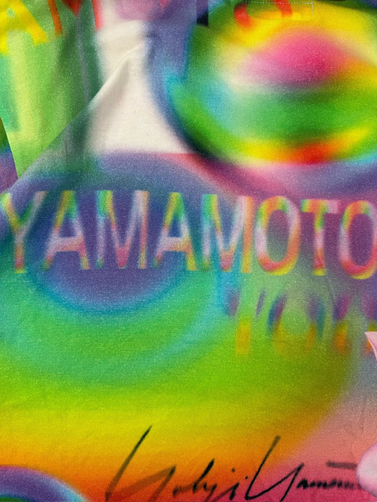 Yohji Yamamoto SS02 Yohji Yamamoto Homme LSD ‘Saeko Pig’ Rainbow Graphic Long Sleeve Shirt Size US L / EU 52-54 / 3 - 5 Thumbnail