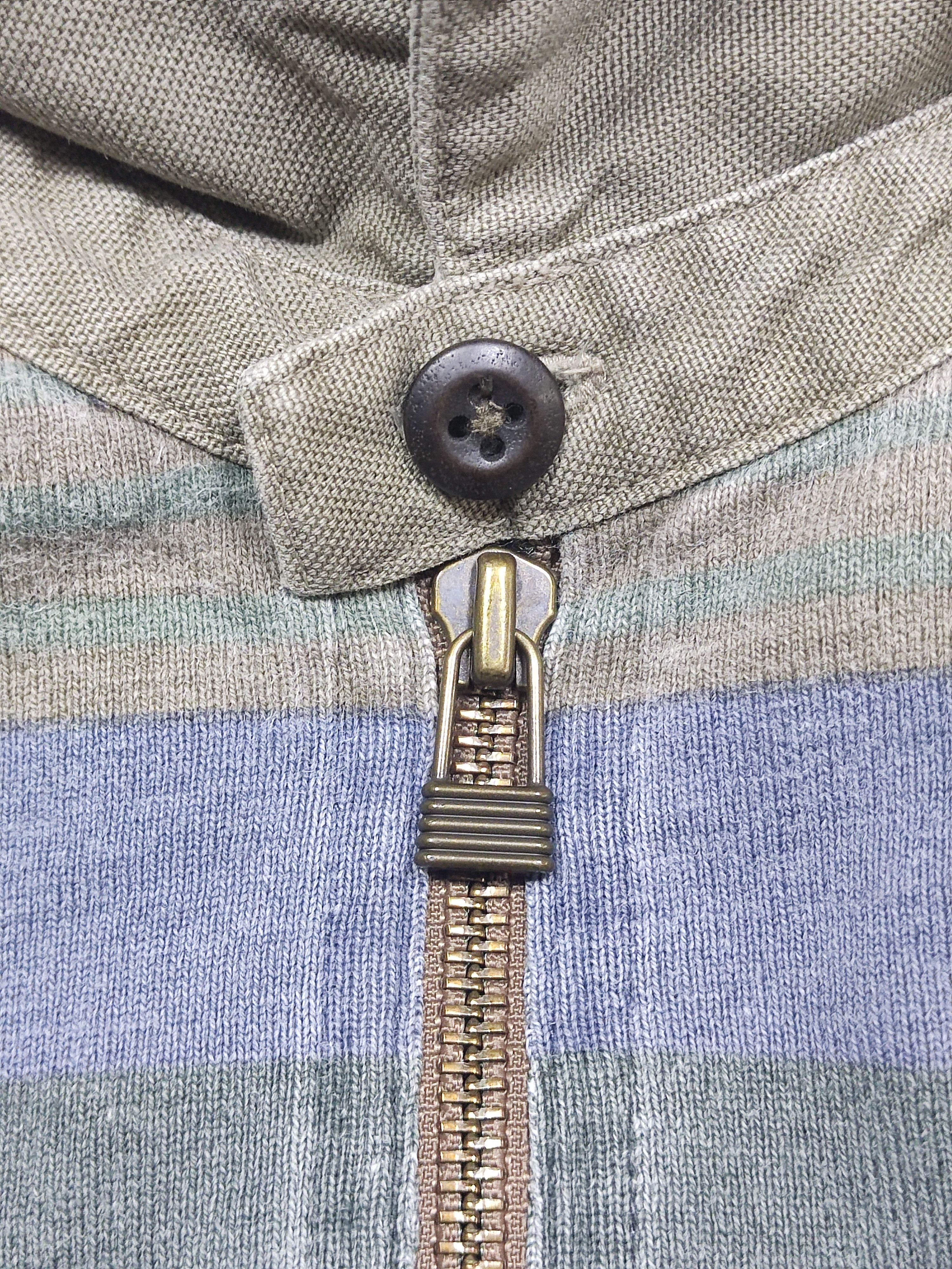 L.L. Bean Vintage LL Bean Striped 1/4 Zip Shirt Distressed Pullover Size US M / EU 48-50 / 2 - 8 Thumbnail