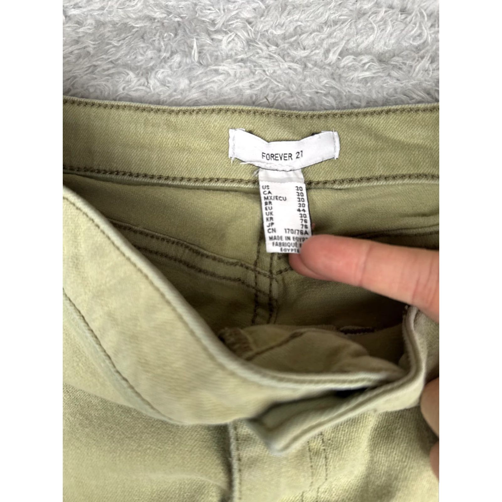 Forever 21 FOREVER 21 Flare Jeans Womens 30 Green High Rise Light Wash Denim Wide Leg 28x31 Size 30" / US 8 / IT 44 - 6 Thumbnail