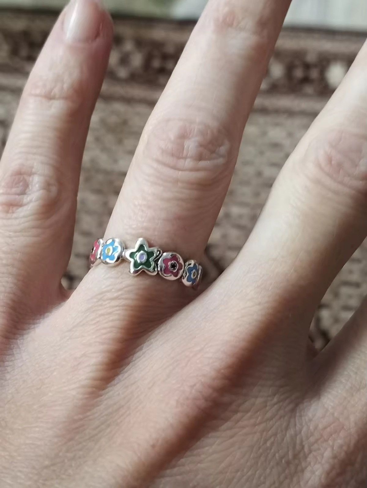 Jewelry × Vintage Flolwer Adjustable Ring Size ONE SIZE - 8 Thumbnail