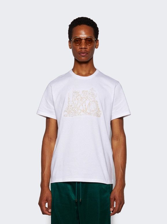 Loewe o1mle0226 Relaxed Fit Tee Shirt in White Size US XL / EU 56 / 4 - 2 Thumbnail