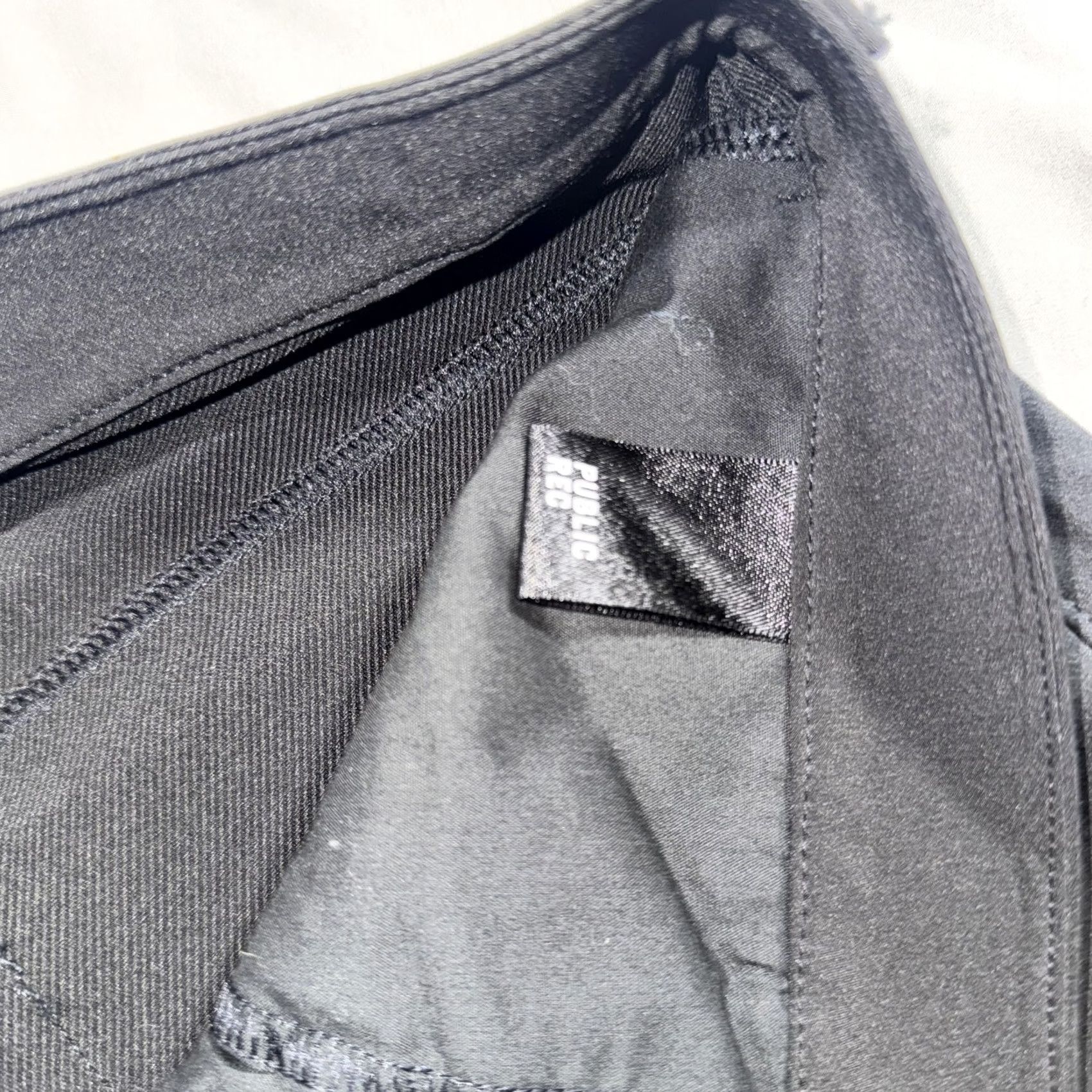 Vintage Public Rec Pants Mens 34x32 Black Slim Chino Tapered 5-Pocket Logo Zipper Casual Travel Modern Size US 34 / EU 50 - 4 Thumbnail