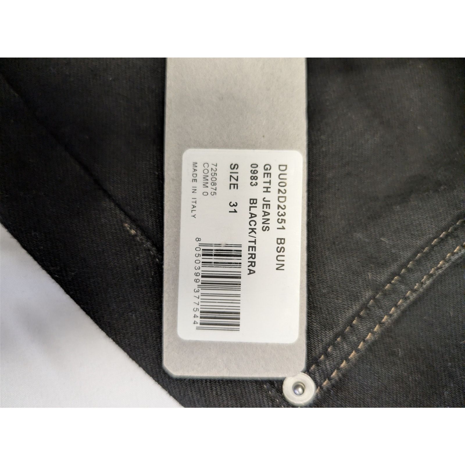 Rick Owens Drkshdw o1rshd1 Geth Jeans in Black/Terra Size US 31 - 21 Thumbnail