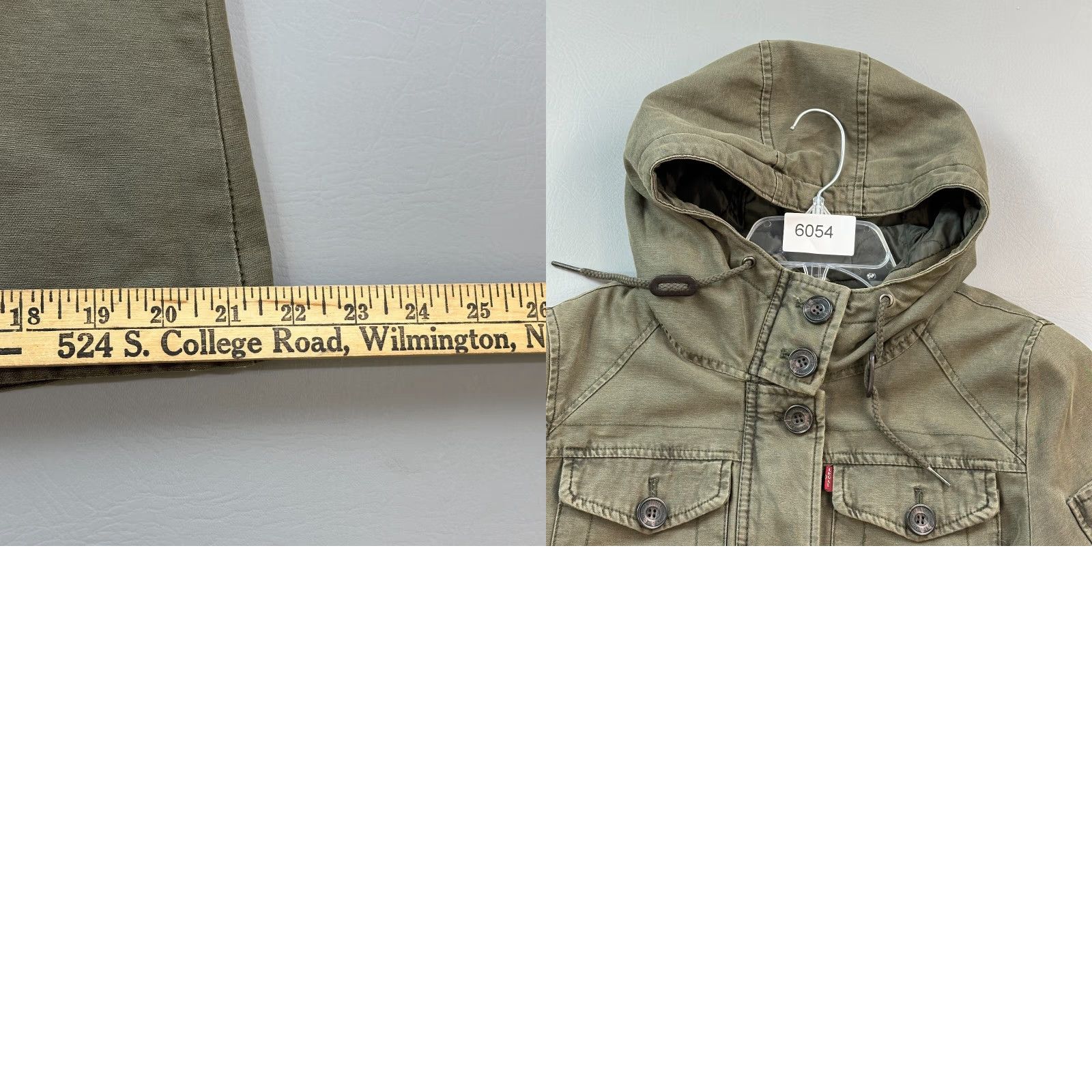 Levi's VINTAGE Levi's Jacket Women Medium Olive Green Army Military Chore Hooded Anorak Size M / US 6-8 / IT 42-44 - 10 Thumbnail