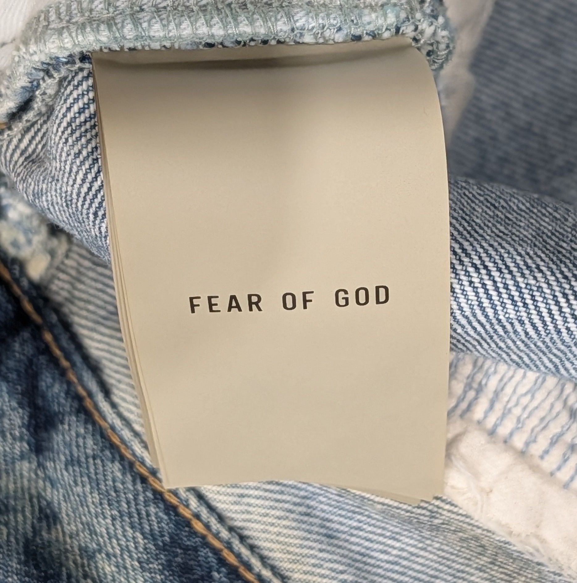 Fear of God FEAR OF GOD Distressed Straight Leg Jeans Vintage Indigo 33 Size US 33 - 11 Thumbnail