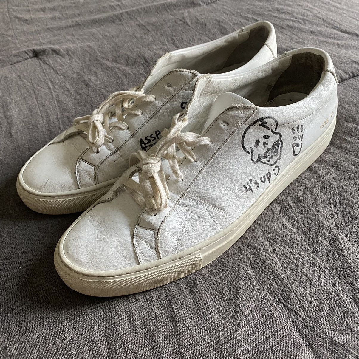 Asspizza × Warren Lotas AssPizza X Warren Lotas 1/1 Hand Drawn Sneakers Size US 12 / EU 45 - 1 Thumbnail