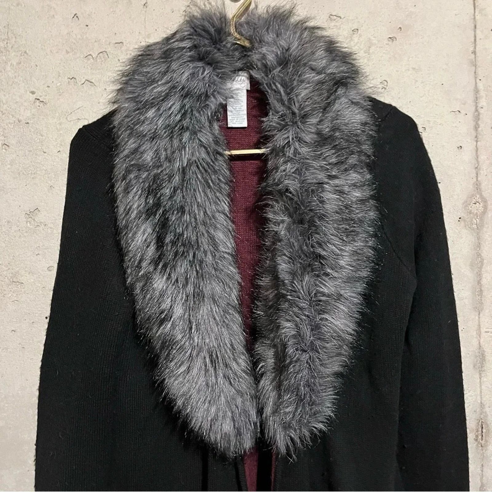 Other Neely Faux Fur Open Front Cardigan Women's M Boho Hippie Size M / US 6-8 / IT 42-44 - 4 Thumbnail