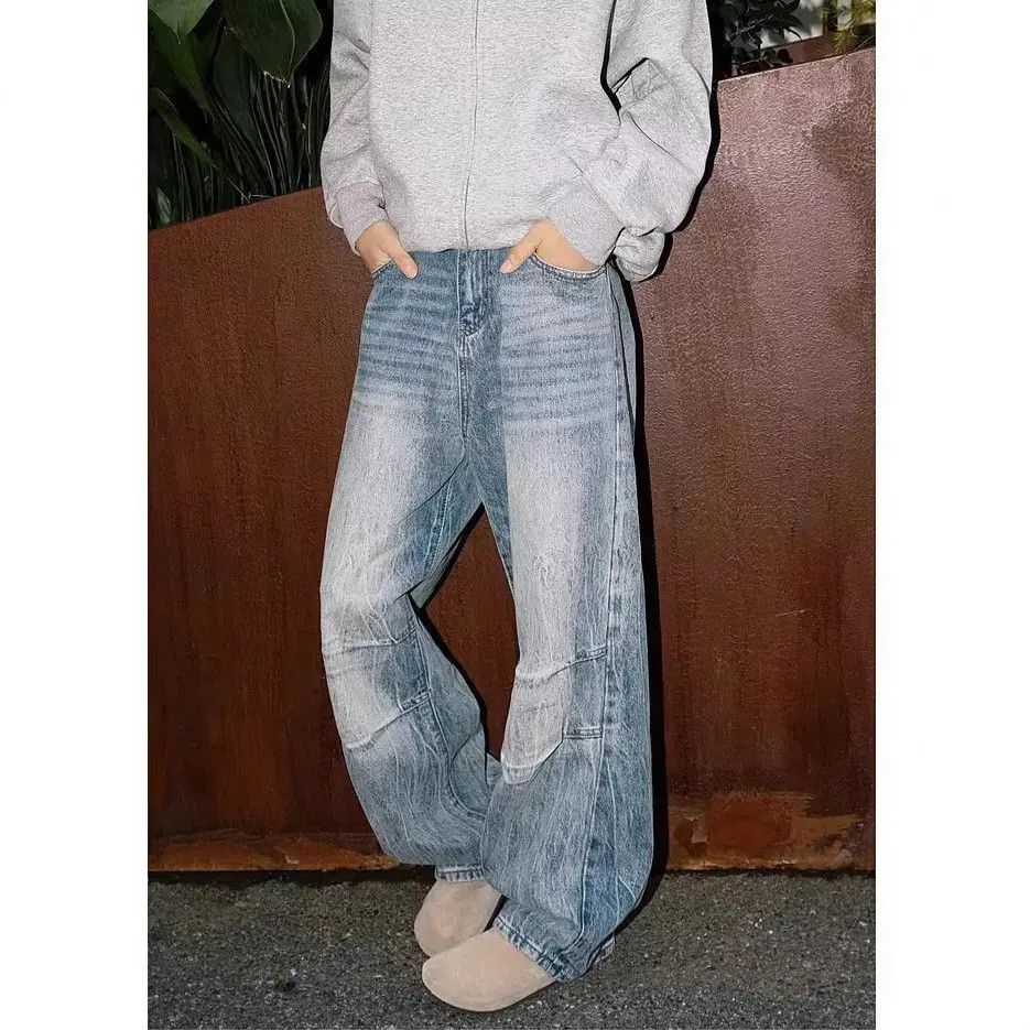 Japanese Brand Retro loose casual straight leg jeans Size US 32 / EU 48 - 3 Thumbnail