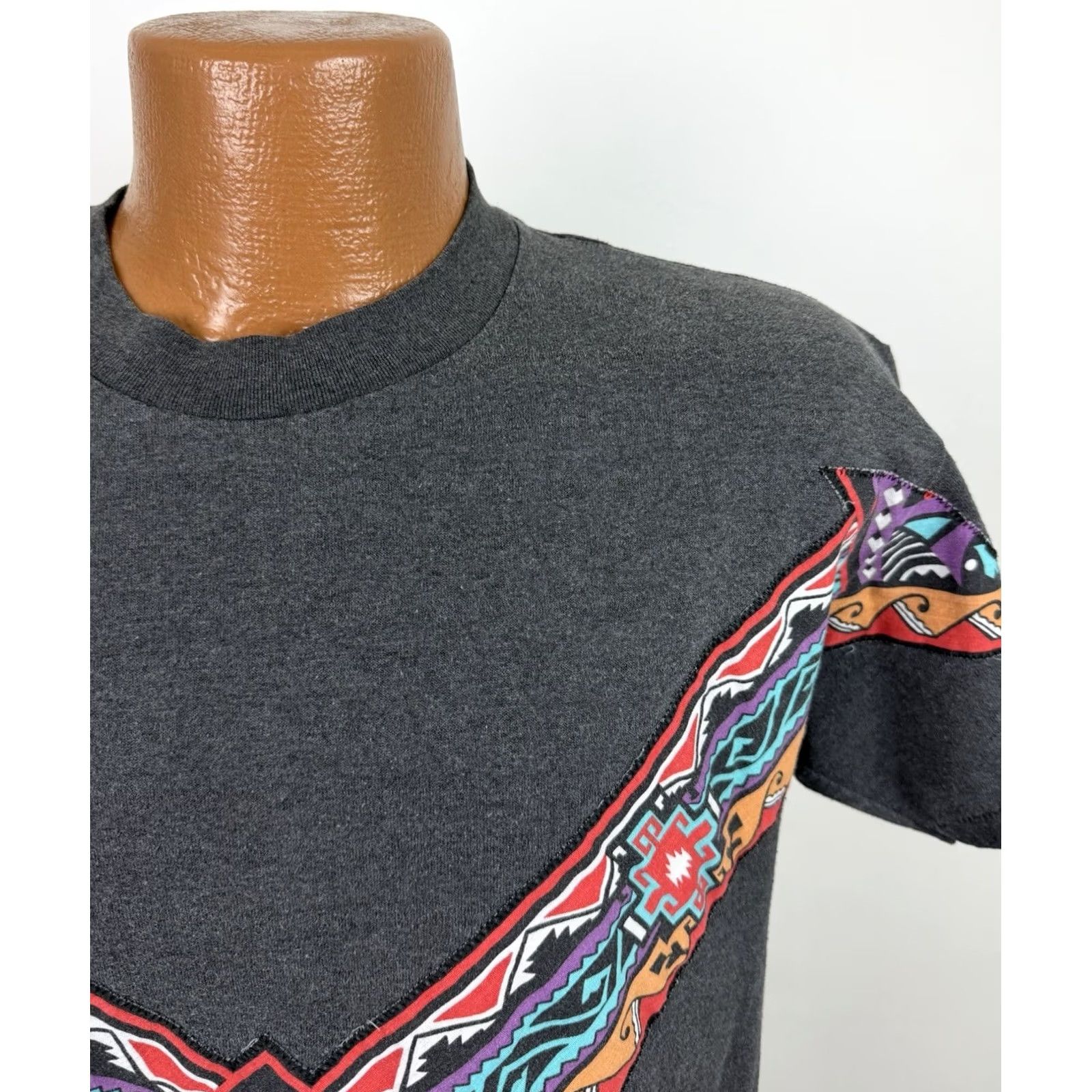 Vintage VINTAGE Vintage Western Tee Mens Medium Charcoal Gray T-shirt 90s Southwestern Cowboy Size US M / EU 48-50 / 2 - 4 Thumbnail