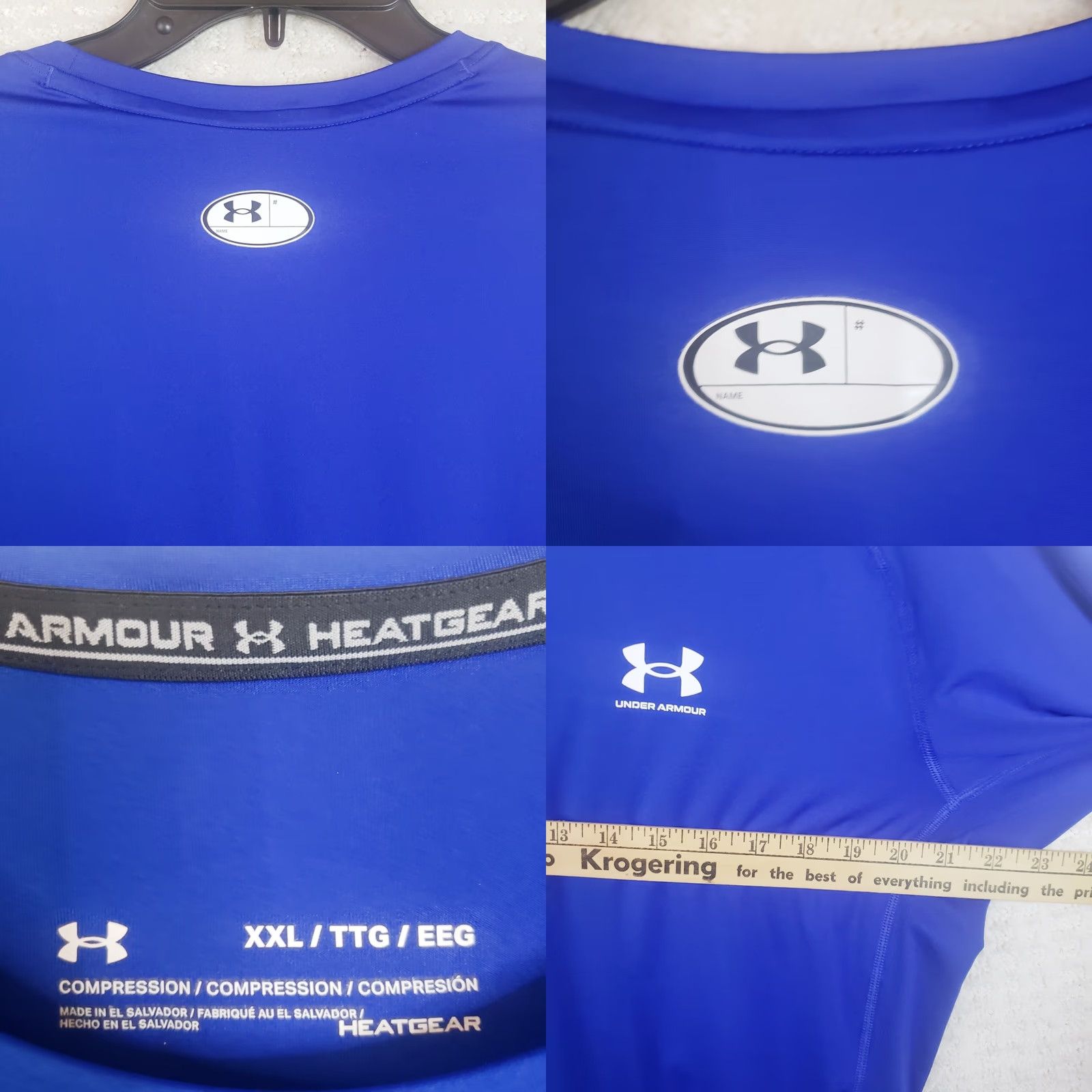 Under Armour Under Armour Heatgear Compression Shirt Men's 2XL Blue Crewneck Long Sleeve Pullover New Size US XXL / EU 58 / 5 - 8 Thumbnail