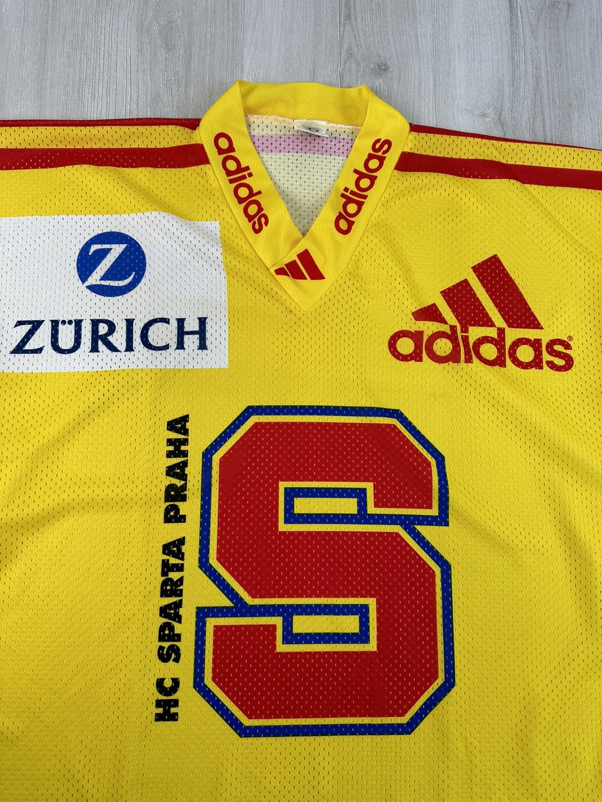 Adidas HC Sparta Praha Adidas Vintage European Hockey Jersey Size US XXL / EU 58 / 5 - 5 Thumbnail