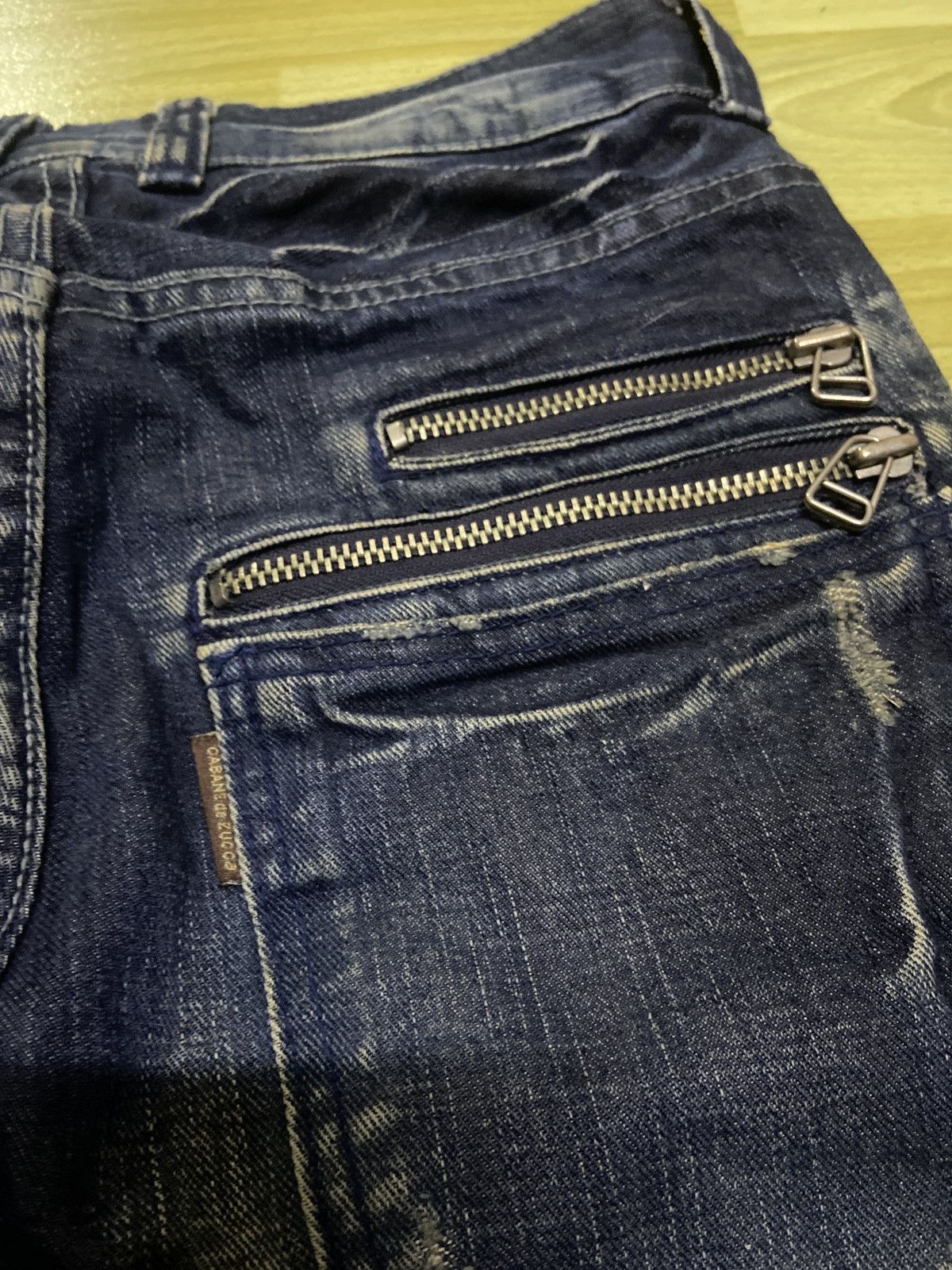 Issey Miyake Distressed CABANE DE ZUCCA DENIM REGULAR FITS Size US 31 - 4 Thumbnail