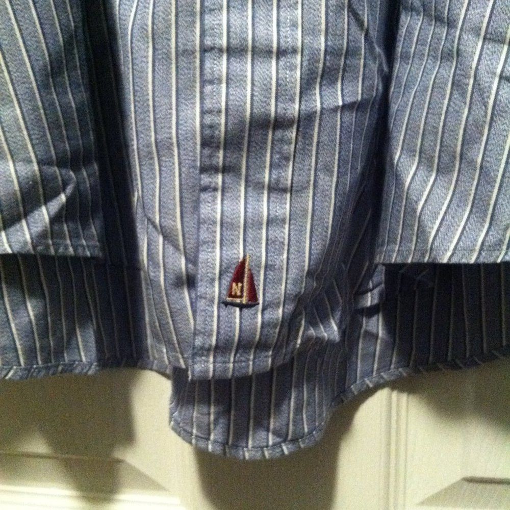 Nordstrom NORDSTROM MEN'S BLUE 100%COTTON DRESS SHIRT SIZE: 17-33 Size US XL / EU 56 / 4 - 8 Thumbnail