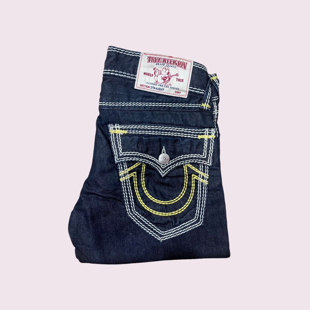 TRUE RELIGION BILLY BIG T 30 seat34白 True Religion Jeans Men's BILLY Giant Big T Body rinse WHITE