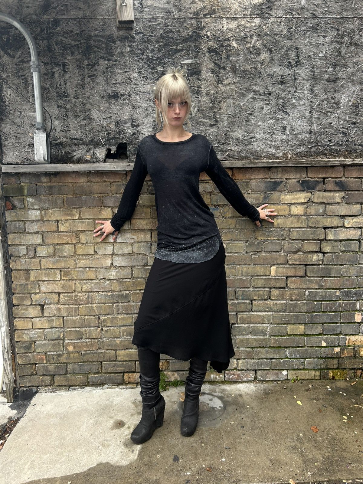 Ann Demeulemeester ANN D LONG SLEEVE Size XXS / US 00 / IT 34 - 1 Thumbnail
