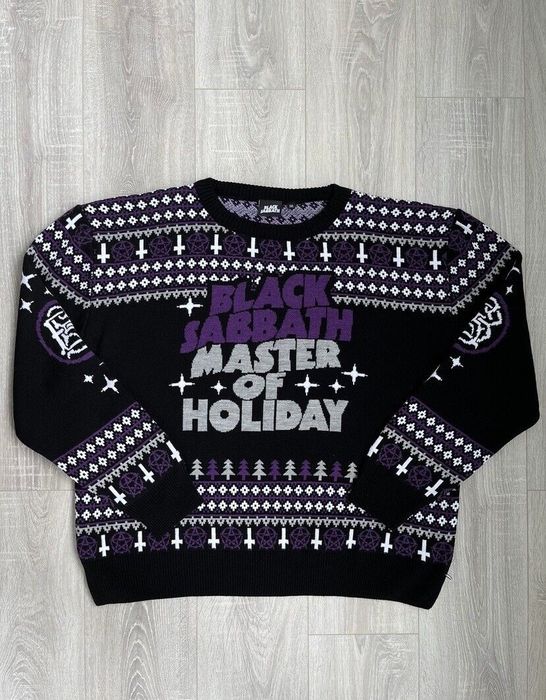 Black Sabbath Black Sabbath Sweater Master Of Holiday Double Side Logo